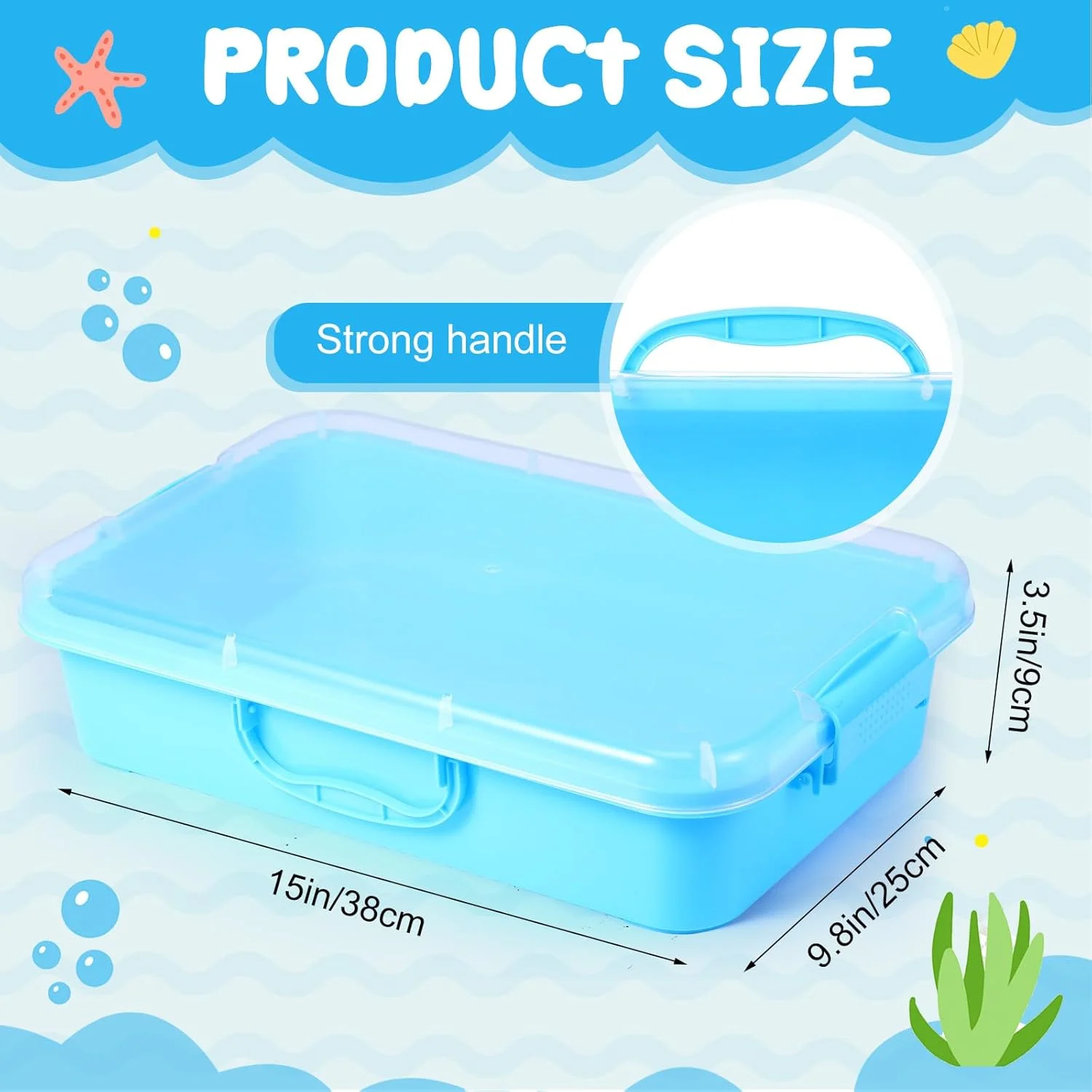 سینی حسی قابل حمل 15 اینچی Blosssound با درب، سینی شن و ماسه پلاستیکی با درب، جعبه شن پلاستیکی برای پر کردن آب، شن، مهره و موارد دیگر سینی حسی قابل حمل 15 اینچی Blosssound با درب، سینی شن و ماسه پلاستیکی با درب، جعبه شن پلاستیکی برای پر کردن آب، شن، مهره و موارد دیگر