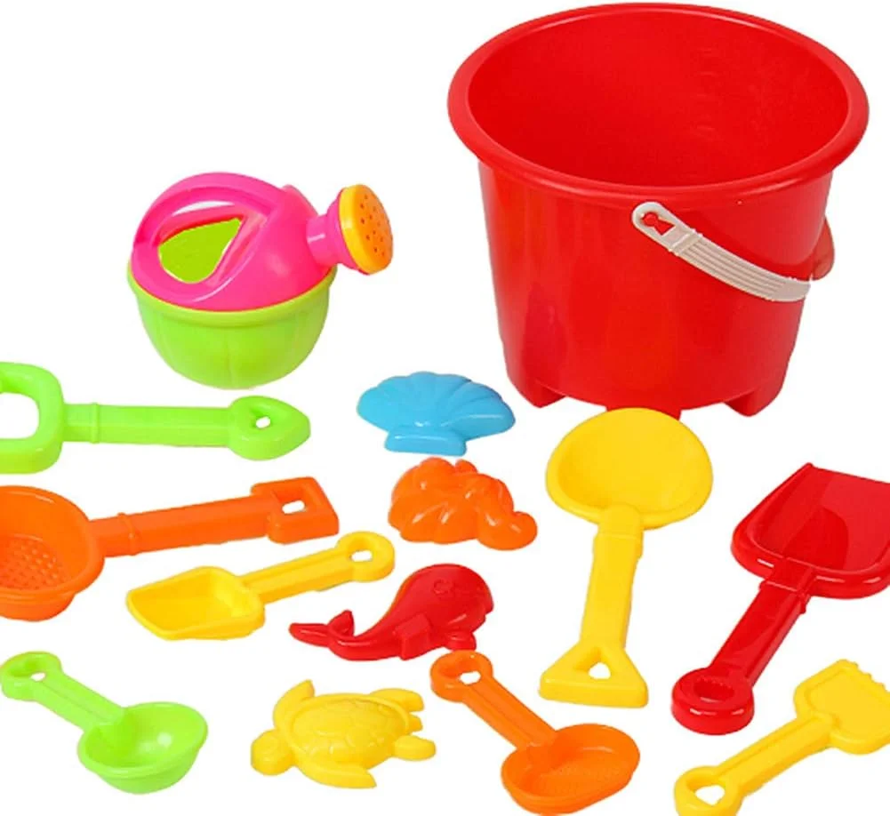 ست سطل و بیل اسباب بازی ساحلی برای کودکان، اسباب بازی شن بازی، ست شن بازی برای کودکان، سطل و بیل 14 تکه ست سطل و بیل اسباب بازی ساحلی برای کودکان، اسباب بازی شن بازی، ست شن بازی برای کودکان، سطل و بیل 14 تکه