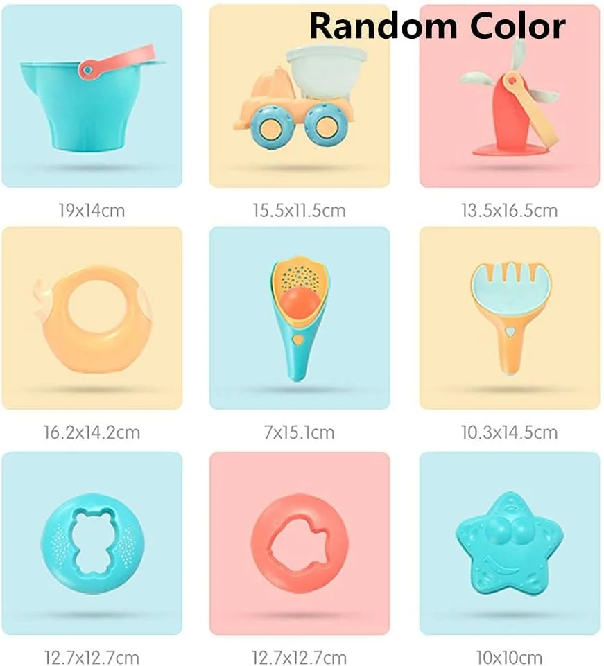 ست سطل و بیل اسباب بازی ساحلی، اسباب بازی های شن و ماسه برای کودکان نوپا، اسباب بازی های ساحلی برای کودکان، شن بازی برای کودکان، گودال شن 7 تکه ست سطل و بیل اسباب بازی ساحلی، اسباب بازی های شن و ماسه برای کودکان نوپا، اسباب بازی های ساحلی برای کودکان، شن بازی برای کودکان، گودال شن 7 تکه