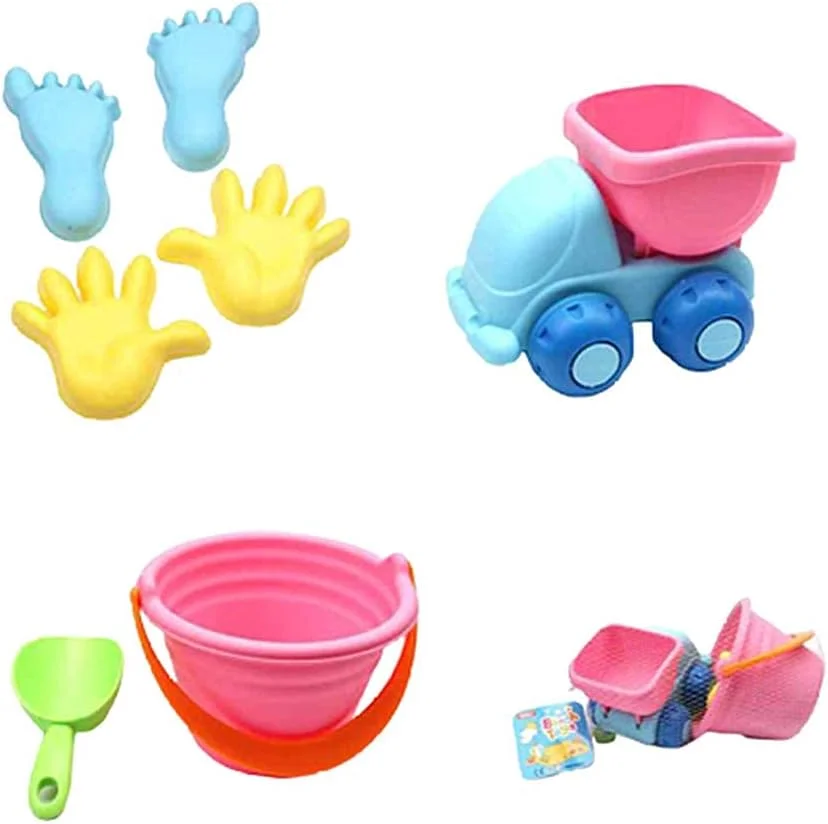 اسباب بازی های ساحلی سطل و بیل برای بازی کودکان، شن بازی برای کودکان، اسباب بازی های ساحلی گودال شن، اسباب بازی های شن بازی کودکان، اسباب بازی های شن بازی برای کودکان نوپا، 7 تکه