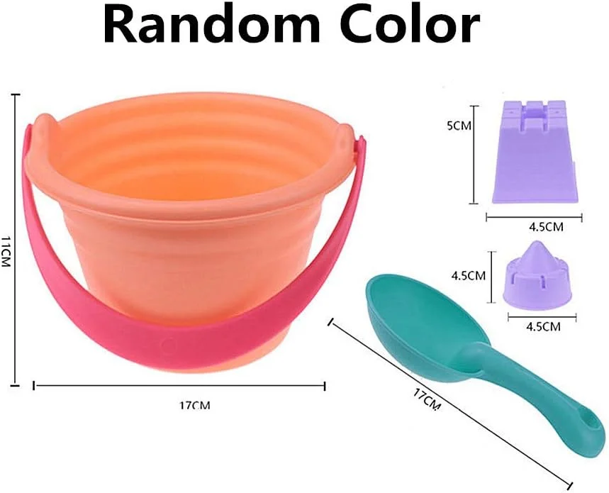 اسباب بازی های ساحلی سطل و بیلچه برای بازی کودکان در شن و ماسه، مجموعه سطل و بیلچه اسباب بازی های ساحلی کودکان 11 تکه