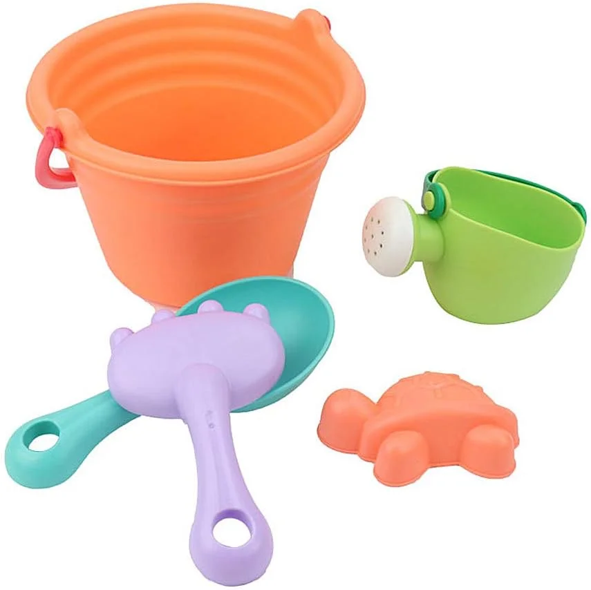 اسباب بازی های ساحلی سطل و بیلچه برای بازی کودکان در شن و ماسه، مجموعه سطل و بیلچه اسباب بازی های ساحلی کودکان 11 تکه