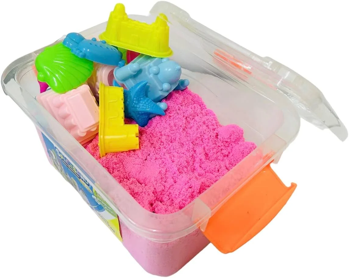 شن بازی رنگ صورتی ۲ کیلوگرمی به همراه قالب، بدون چسبندگی، سرگرمی خلاقانه برای کودکان (شن صورتی ۲۰۰۰ گرمی) شن بازی رنگ صورتی ۲ کیلوگرمی به همراه قالب، بدون چسبندگی، سرگرمی خلاقانه برای کودکان (شن صورتی ۲۰۰۰ گرمی)