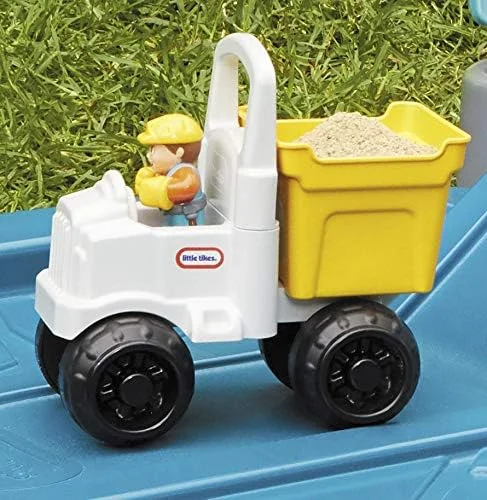 جعبه شنی بیل مکانیکی Little Tikes Dirt Diggers برای کودکان، شامل درب و لوازم جانبی شن بازی، چند رنگ