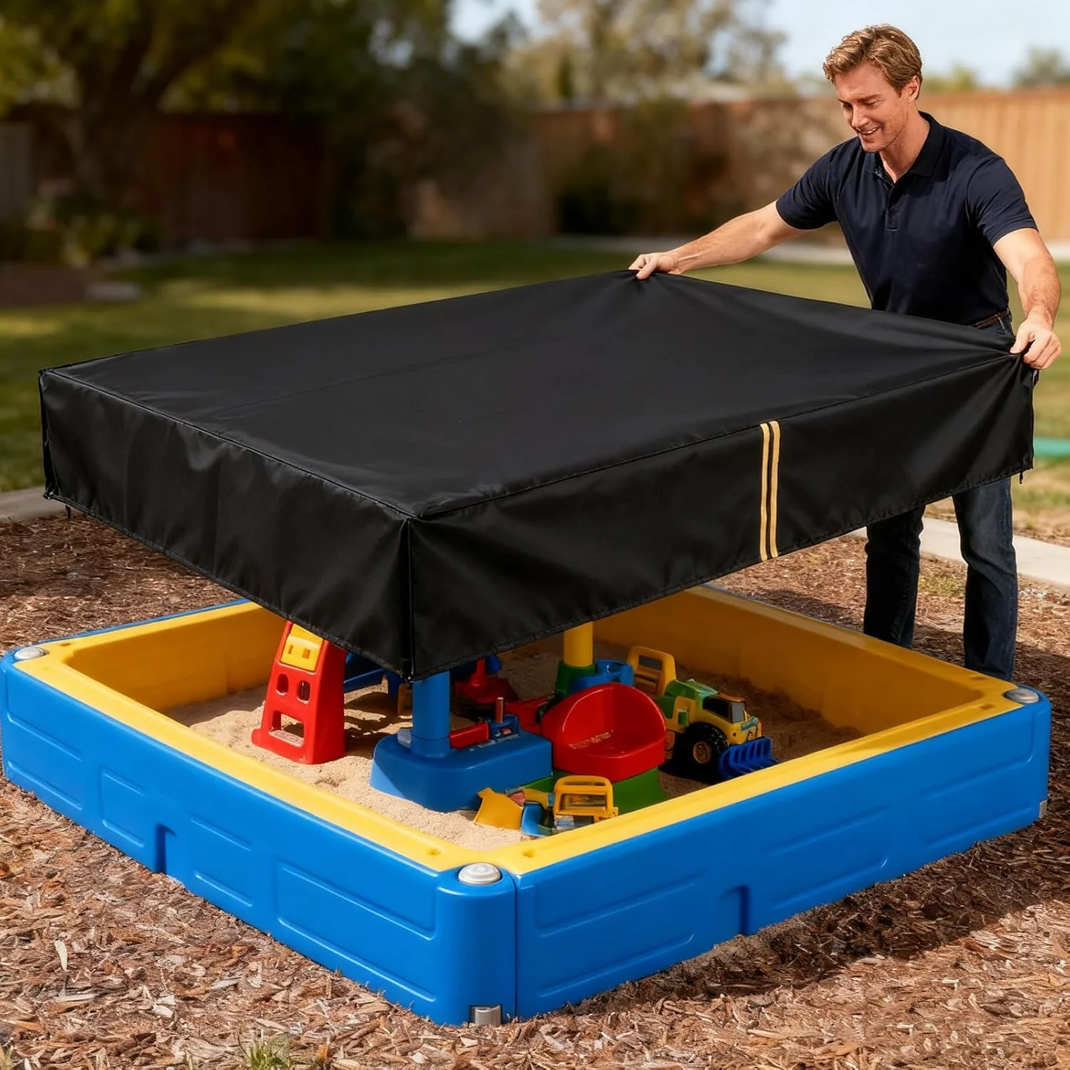 روکش جعبه شنی - لوازم جانبی محافظ گودال ضد آب و ضد باد | روکش جعبه شنی چوبی فضای باز | برای پاسیو، حیاط خلوت، باغ، حیاط، فضای بیرونی روکش جعبه شنی - لوازم جانبی محافظ گودال ضد آب و ضد باد | روکش جعبه شنی چوبی فضای باز | برای پاسیو، حیاط خلوت، باغ، حیاط، فضای بیرونی