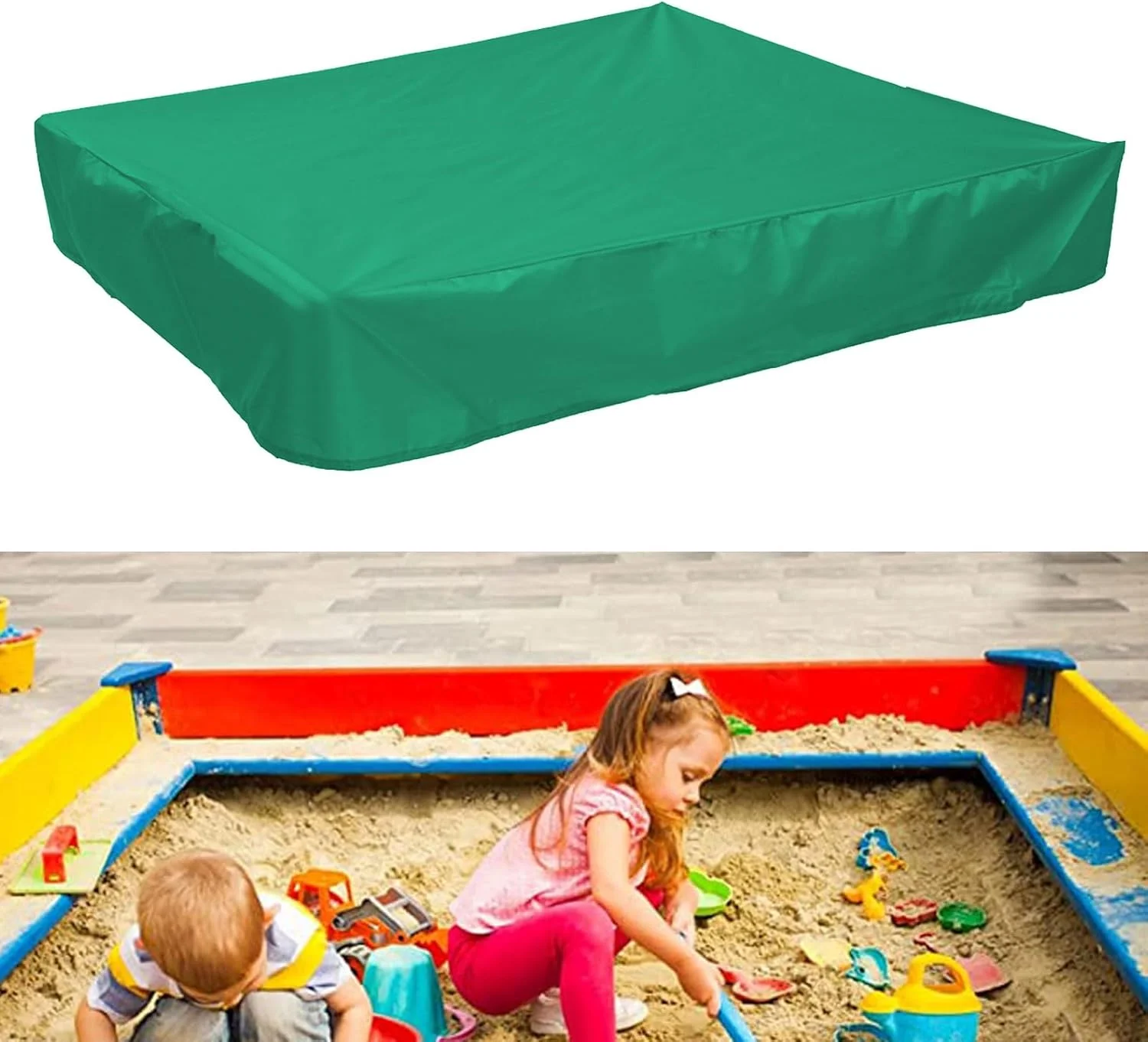 روکش جعبه شنی آکسفورد پارچه ای فافیسی، سایبان ضد آب با طناب کشی برای گودال شن مربعی، شن و اسباب بازی های کودکان را خشک نگه می دارد (180X180 سانتی متر) روکش جعبه شنی آکسفورد پارچه ای فافیسی، سایبان ضد آب با طناب کشی برای گودال شن مربعی، شن و اسباب بازی های کودکان را خشک نگه می دارد (180X180 سانتی متر)