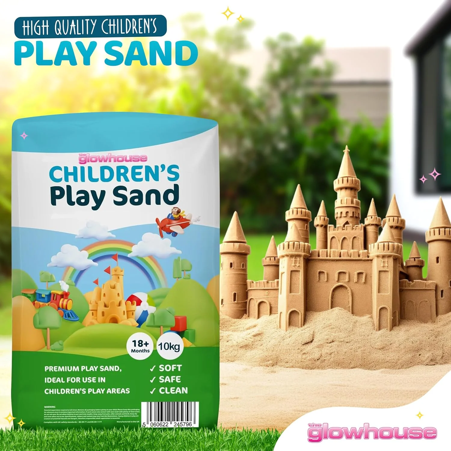 شن بازی نرم گلوهاوس برای کودکان، شن بازی غیر سمی، کیسه شن برای گودال شن و سایر زمین های بازی (متوسط) شن بازی نرم گلوهاوس برای کودکان، شن بازی غیر سمی، کیسه شن برای گودال شن و سایر زمین های بازی (متوسط)