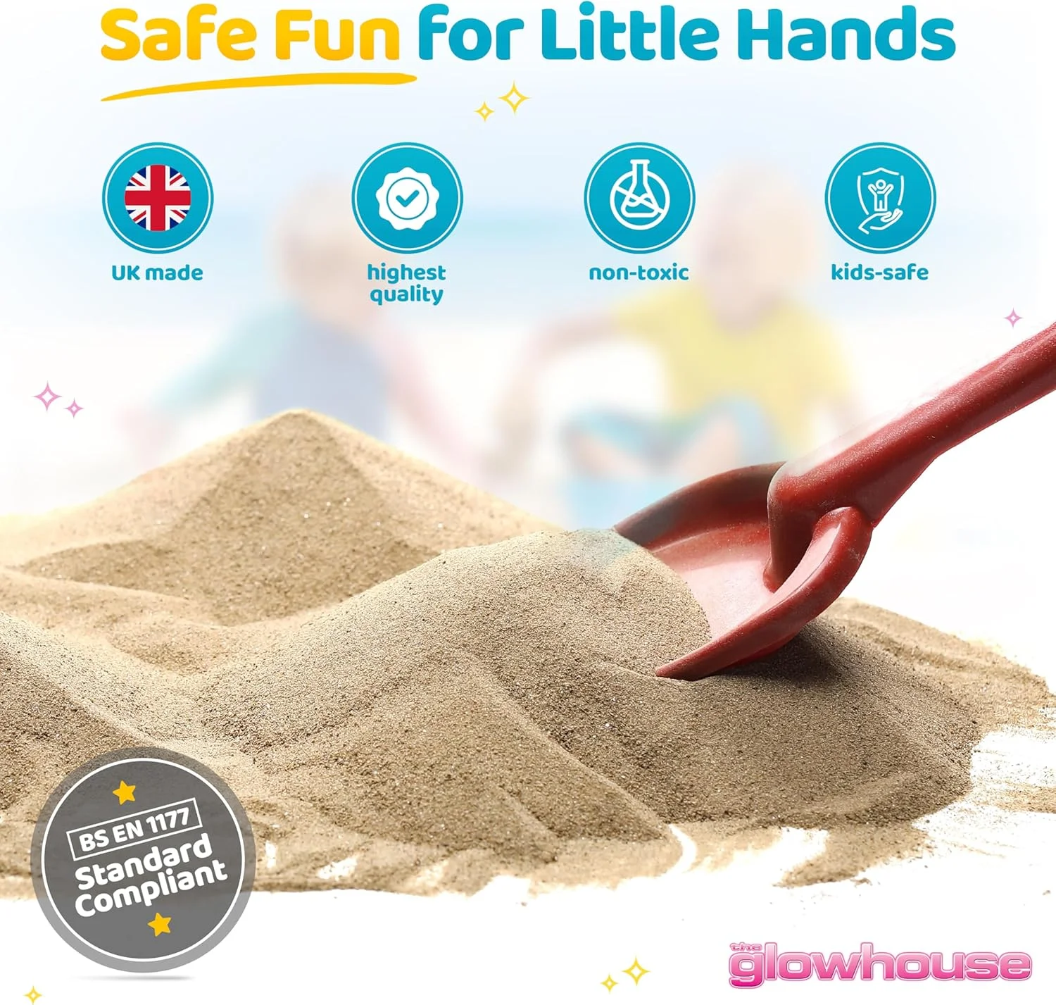 شن بازی نرم گلوهاوس برای کودکان، شن بازی غیر سمی، کیسه شن برای گودال شن و سایر زمین های بازی (متوسط) شن بازی نرم گلوهاوس برای کودکان، شن بازی غیر سمی، کیسه شن برای گودال شن و سایر زمین های بازی (متوسط)