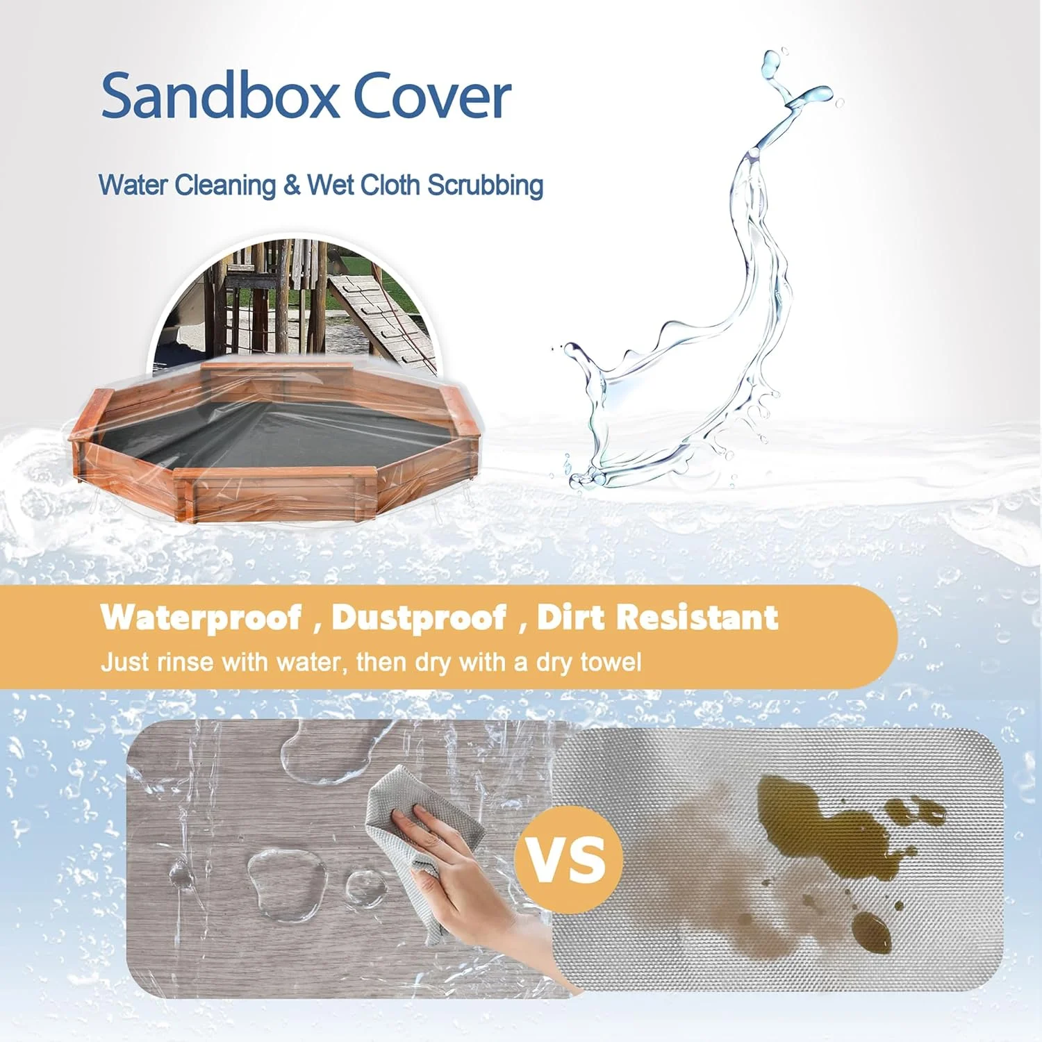 روکش جعبه شن هشت ضلعی، محافظ جعبه شن کودکان، روکش جعبه شن هشت ضلعی مناسب فضای باز باغ (شفاف) روکش جعبه شن هشت ضلعی، محافظ جعبه شن کودکان، روکش جعبه شن هشت ضلعی مناسب فضای باز باغ (شفاف)