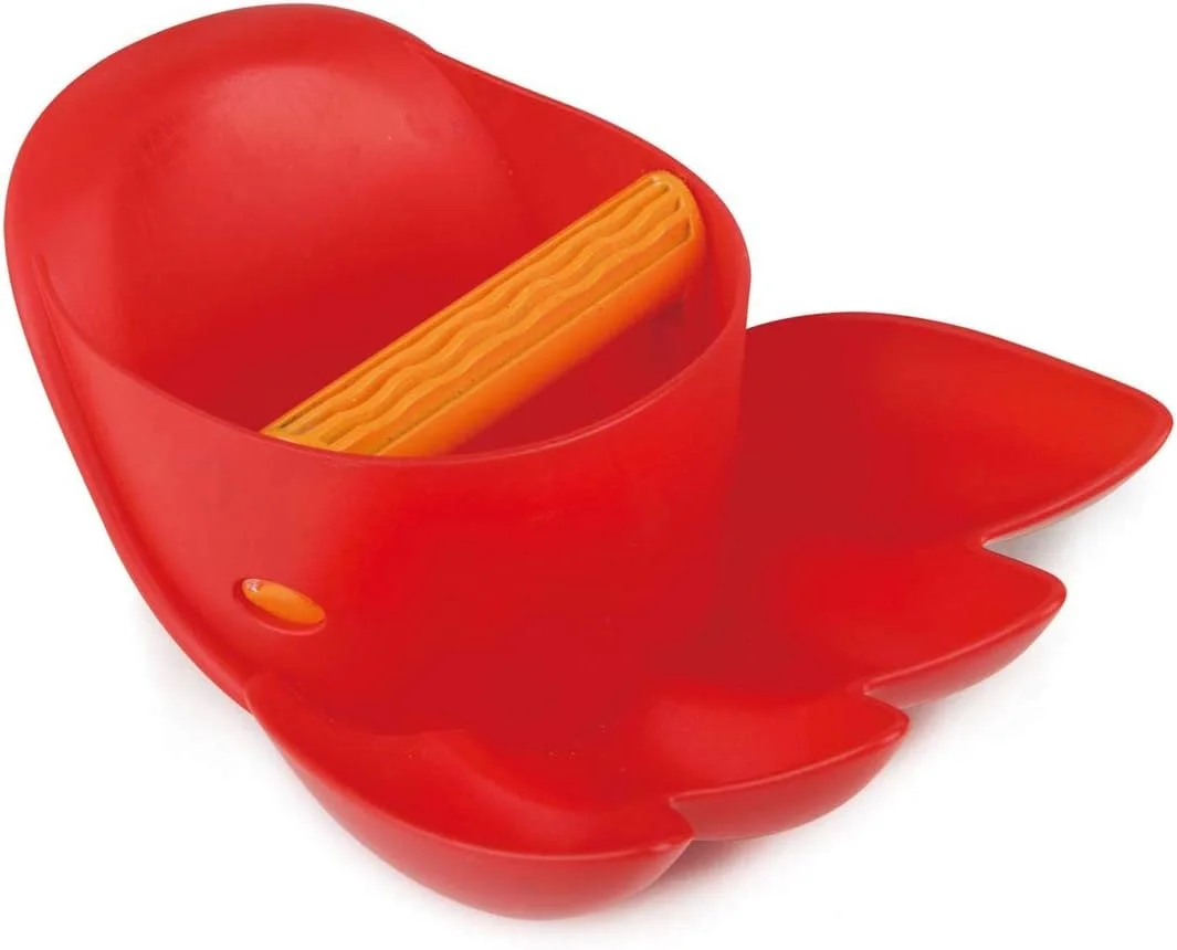 اسباب بازی قالب شن پنجه قدرتمند Hape برای کودکان، اسباب بازی ساحل و شن برای کودکان نوپا، شکل پنجه جامد برای حفر کردن در شن ساحل، رنگ قرمز، مناسب برای 18 ماه به بالا