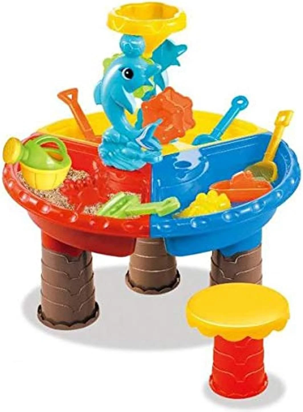 مجموعه اسباب بازی شن بازی پلاستیکی کودکان، 22 تکه (رنگ تصادفی)