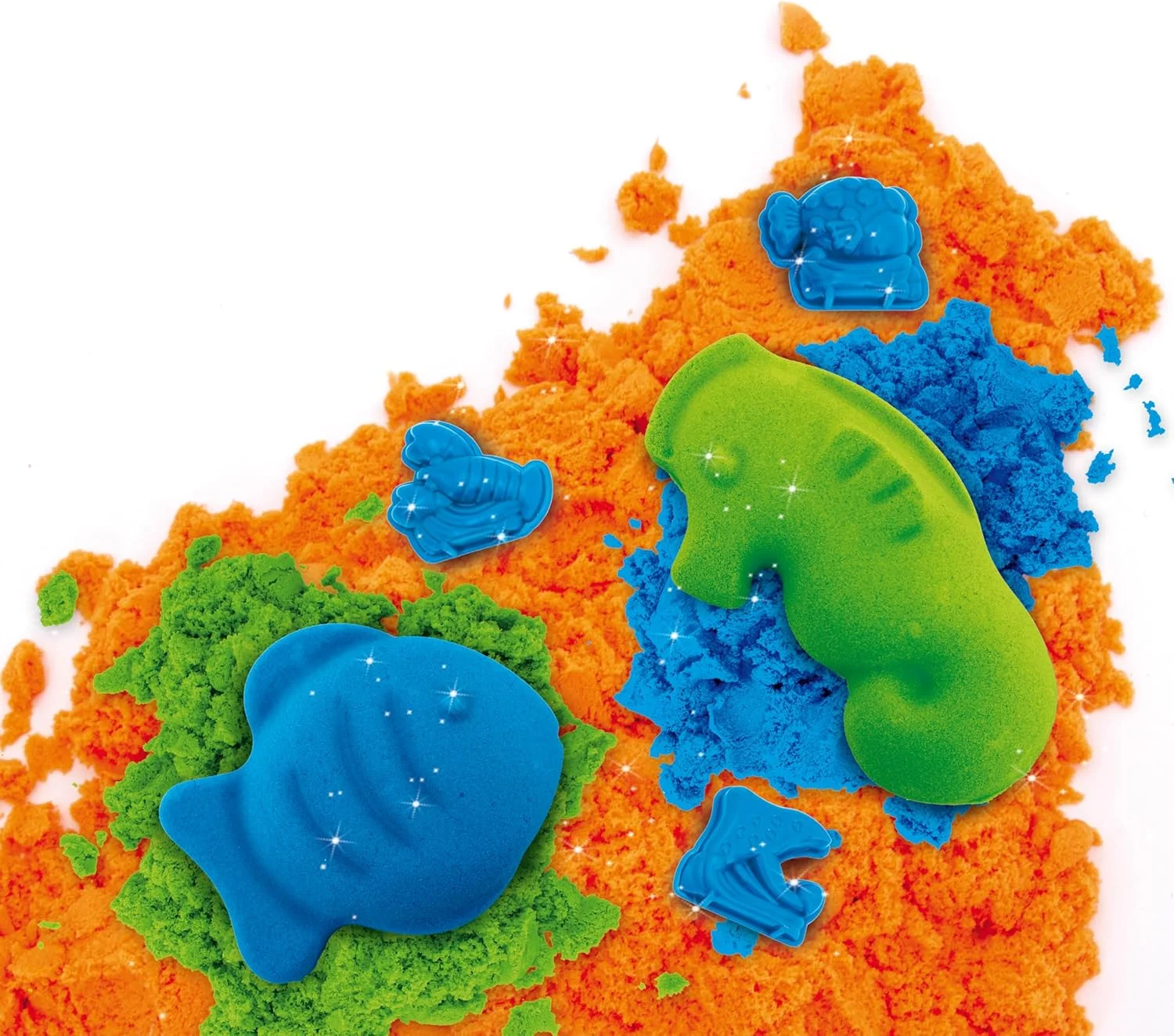 مجموعه شن جادویی کودکان – رنگ ها و اشکال متنوع، ایده آل برای اولین تجربه های لامسه، ایمن برای بازی خلاقانه (ویژه شنی 600 گرمی)