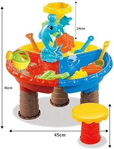 مجموعه اسباب بازی شن بازی پلاستیکی کودکان، 22 تکه (رنگ تصادفی)
