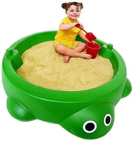 جعبه اسباب بازی شن و آب طرح لاک پشتی پلاستیکی PlayArena، تجهیزات جالب کودکان