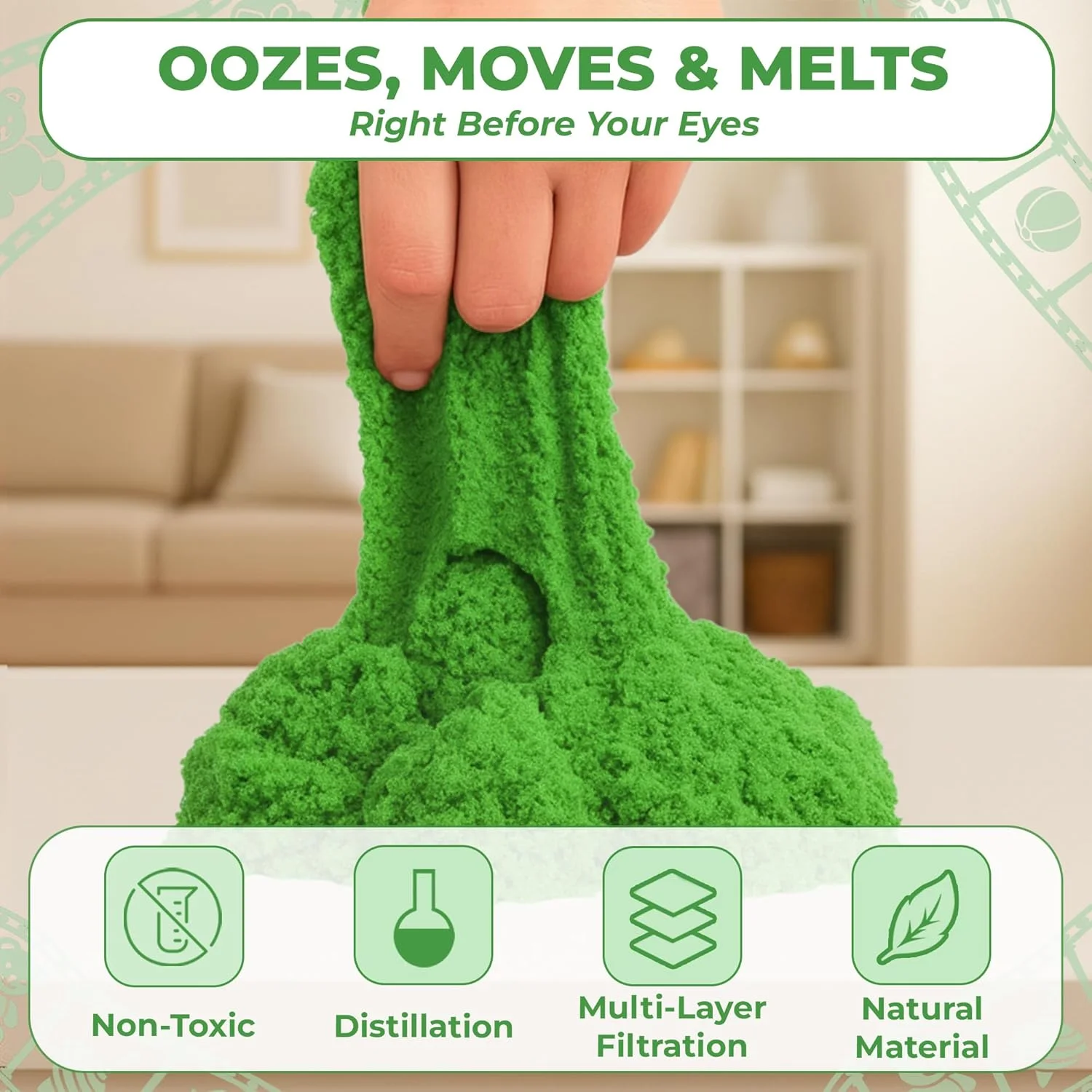 شن بازی نرم و منعطف کودک راتنا (سبز، 500 گرم) شن بازی نرم و منعطف کودک راتنا (سبز، 500 گرم)