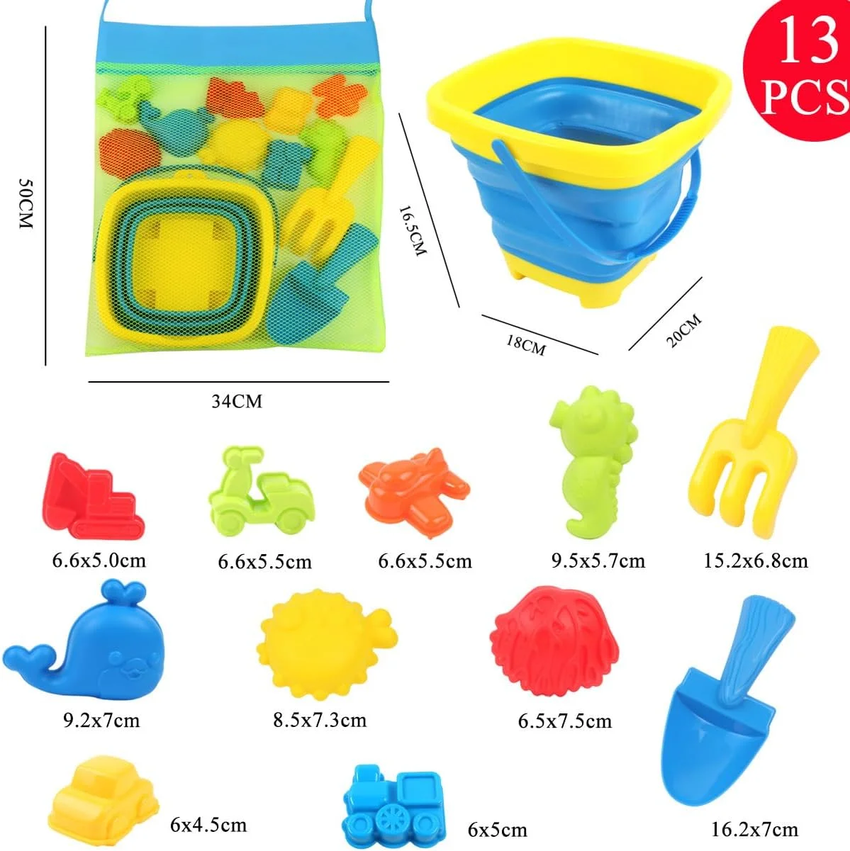 اسباب بازی های شن و ماسه ساحلی موموبیر برای کودکان، سطل و بیلچه، اسباب بازی های قلعه شنی برای گودال شن و ماسه با سطل تاشو و قالب های حیوانات دریایی، اسباب بازی های داخلی و خارجی برای کودکان (13 تکه) اسباب بازی های شن و ماسه ساحلی موموبیر برای کودکان، سطل و بیلچه، اسباب بازی های قلعه شنی برای گودال شن و ماسه با سطل تاشو و قالب های حیوانات دریایی، اسباب بازی های داخلی و خارجی برای کودکان (13 تکه)