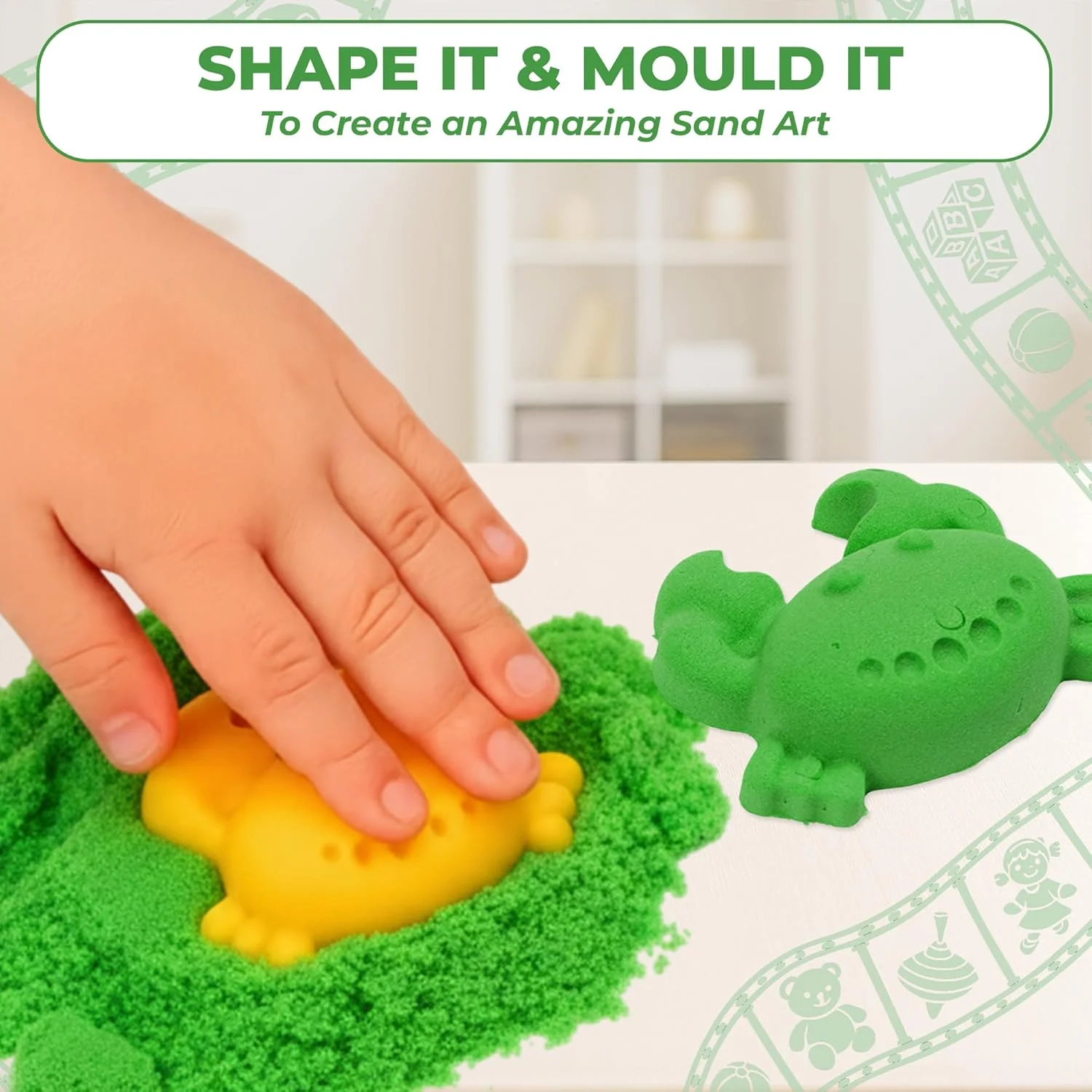 شن بازی نرم و منعطف کودک راتنا (سبز، 500 گرم) شن بازی نرم و منعطف کودک راتنا (سبز، 500 گرم)