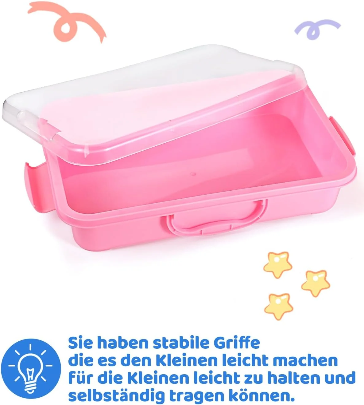 دو عدد سینی شن بازی حسی با درب و دسته، ظرف قابل حمل جعبه شنی حسی برای کودکان، سینی فعالیت پلاستیکی برای کودکان نوپا، صورتی