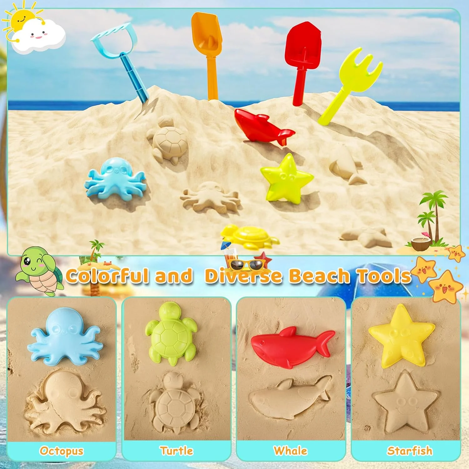 جعبه شن بازی لاک پشتی با درب، به همراه قالب های شن و بیلچه، مناسب بازی حسی کودکان، اسباب بازی های داخل و خارج از خانه برای پسران و دختران بالای 3 سال جعبه شن بازی لاک پشتی با درب، به همراه قالب های شن و بیلچه، مناسب بازی حسی کودکان، اسباب بازی های داخل و خارج از خانه برای پسران و دختران بالای 3 سال