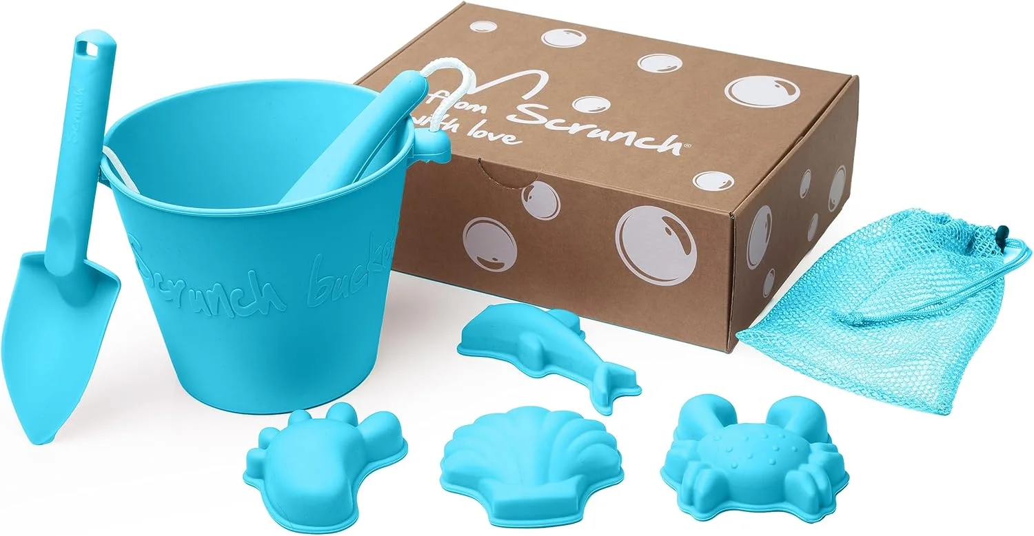 سطل تاشو، بیلچه و قالب - اسباب بازی های ساحلی سیلیکونی، لوازم ضروری تعطیلات برای کودکان - شامل سطل تاشو، بیلچه و قالب های شن، عالی برای گودال شن، باغ و بازی با آب - آسمان آبی سطل تاشو، بیلچه و قالب - اسباب بازی های ساحلی سیلیکونی، لوازم ضروری تعطیلات برای کودکان - شامل سطل تاشو، بیلچه و قالب های شن، عالی برای گودال شن، باغ و بازی با آب - آسمان آبی