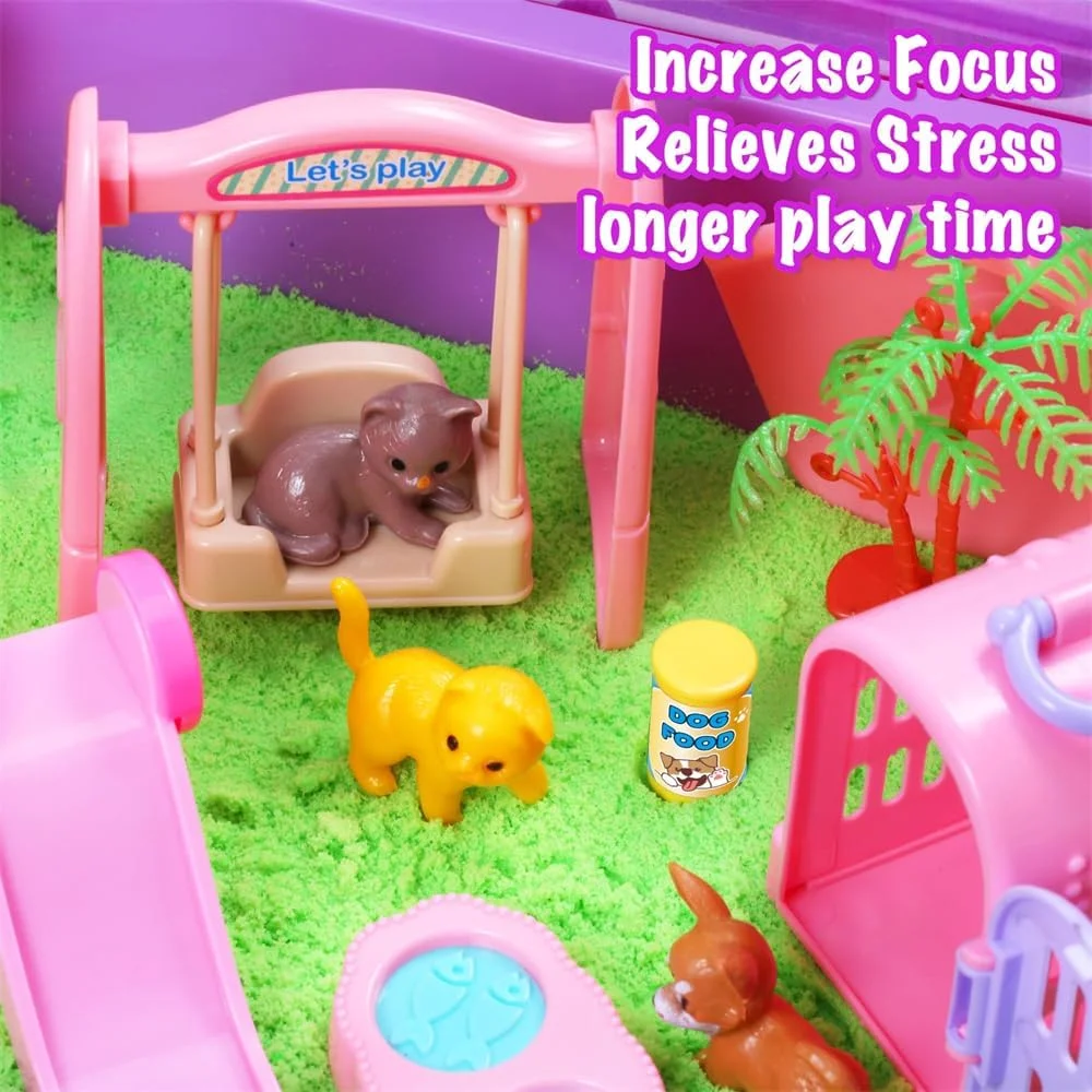 جعبه حسی حیوانات خانگی، جعبه شن بازی سگ و گربه AZONEE برای کودکان، کیت شن بازی کودکان، مجموعه بازی حیوانات خانگی با شن حسی، مجموعه بازی مراقبت از حیوانات خانگی، اسباب بازی ساحلی نقش آفرینی، هدیه تولد جعبه حسی حیوانات خانگی، جعبه شن بازی سگ و گربه AZONEE برای کودکان، کیت شن بازی کودکان، مجموعه بازی حیوانات خانگی با شن حسی، مجموعه بازی مراقبت از حیوانات خانگی، اسباب بازی ساحلی نقش آفرینی، هدیه تولد