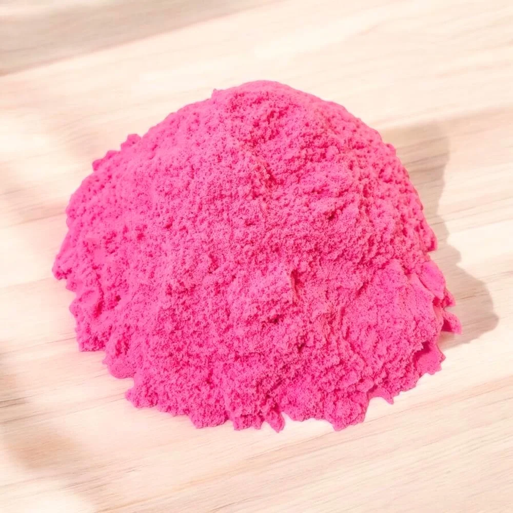 شن بازی رنگ صورتی ۵۰۰ گرمی LUCKY STARZZZ، غیر چسبنده و هرگز خشک نمی شود، شن با کیفیت غیر سمی، سطل شن همراه با قالب های مختلف، سرگرمی خلاقانه برای کودکان (PSLS02 شن صورتی ۵۰۰ گرمی)