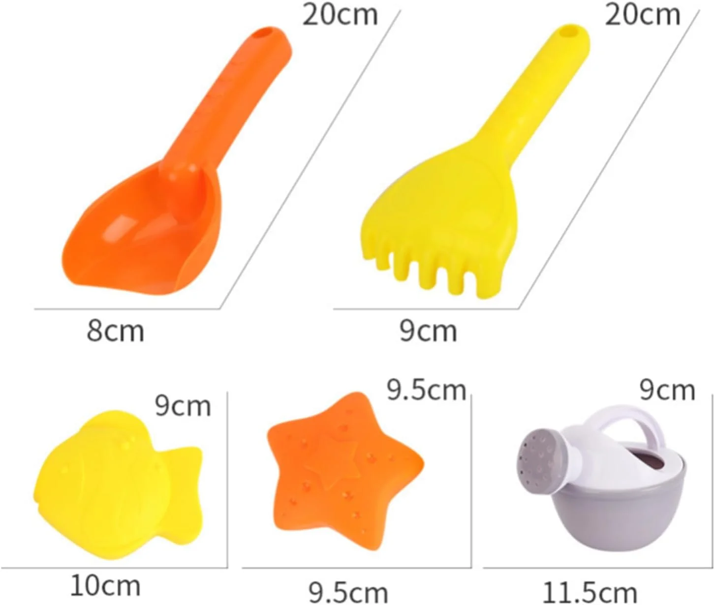 مجموعه بازی شن و آب SKEIDO – بیل و سطل 6 تکه برای کودکان 3 تا 12 سال، اسباب بازی های ساحلی بادوام