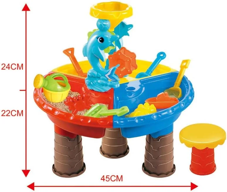 مجموعه ابزار ساحلی SKEIDO، مجموعه اسباب بازی های بازی شن و ماسه 24 عددی، اسباب بازی های سرگرم کننده شن و ماسه برای کودکان، اسباب بازی های ساحلی در فضای باز - دلفین مجموعه ابزار ساحلی SKEIDO، مجموعه اسباب بازی های بازی شن و ماسه 24 عددی، اسباب بازی های سرگرم کننده شن و ماسه برای کودکان، اسباب بازی های ساحلی در فضای باز - دلفین