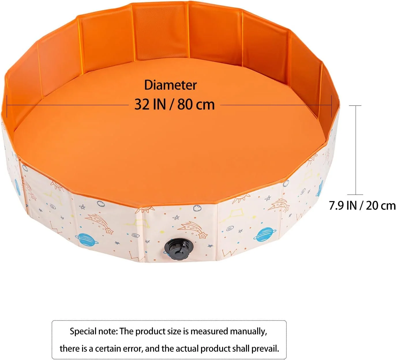 میز شن و آب سان‌واکینگ برای کودکان نوپا - اتاق بازی تاشو، استخر توپ قابل حمل، اسباب بازی های حسی کودک، محل نگهداری، استخر حیوانات خانگی تابستانی، مرکز فعالیت بازی، قطر 81 سانتی متر