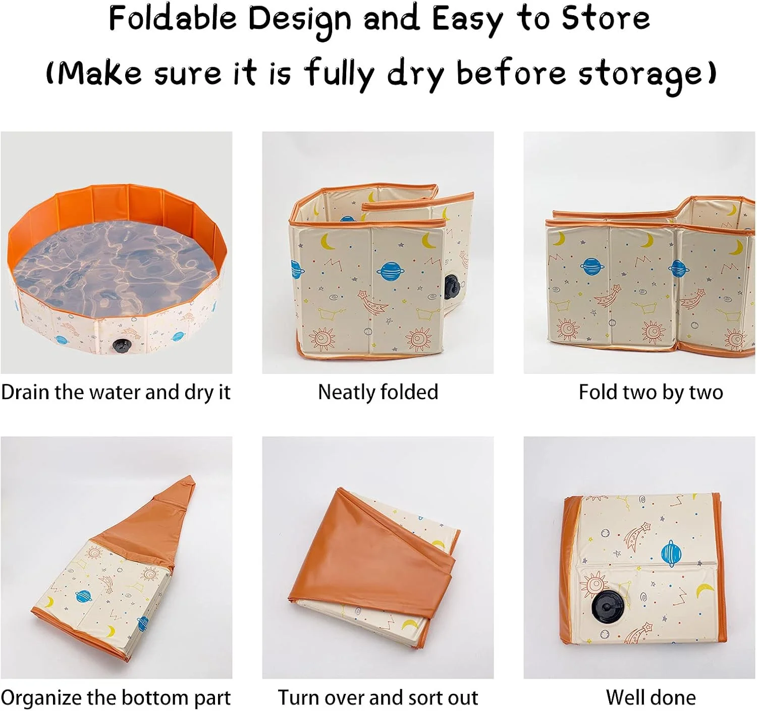 میز شن و آب سان‌واکینگ برای کودکان نوپا - اتاق بازی تاشو، استخر توپ قابل حمل، اسباب بازی های حسی کودک، محل نگهداری، استخر حیوانات خانگی تابستانی، مرکز فعالیت بازی، قطر 81 سانتی متر