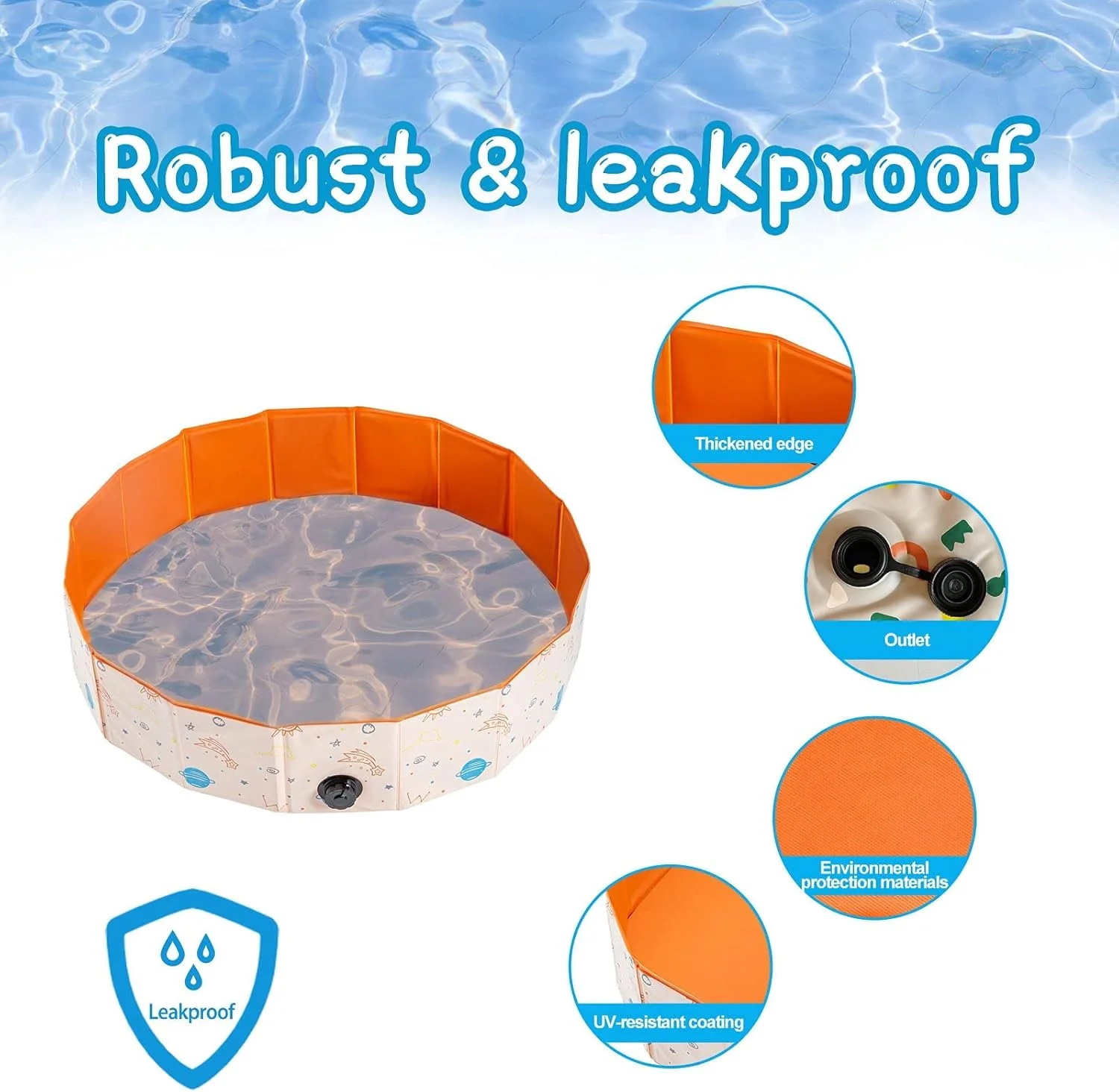 میز شن و آب سان‌واکینگ برای کودکان نوپا - اتاق بازی تاشو، استخر توپ قابل حمل، اسباب بازی های حسی کودک، محل نگهداری، استخر حیوانات خانگی تابستانی، مرکز فعالیت بازی، قطر 81 سانتی متر
