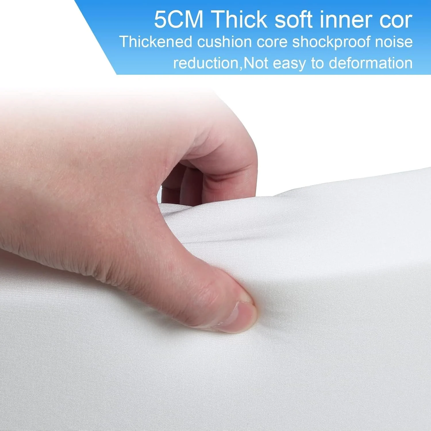 استخر توپ بزرگ و نرم کودکانه UHAPPYEE، استخر توپ فومی 130 در 30 سانتی‌متری برای کودکان و نوزادان، استخر توپ گرد اسفنجی حافظه‌دار سرپوشیده بدون توپ - سفید