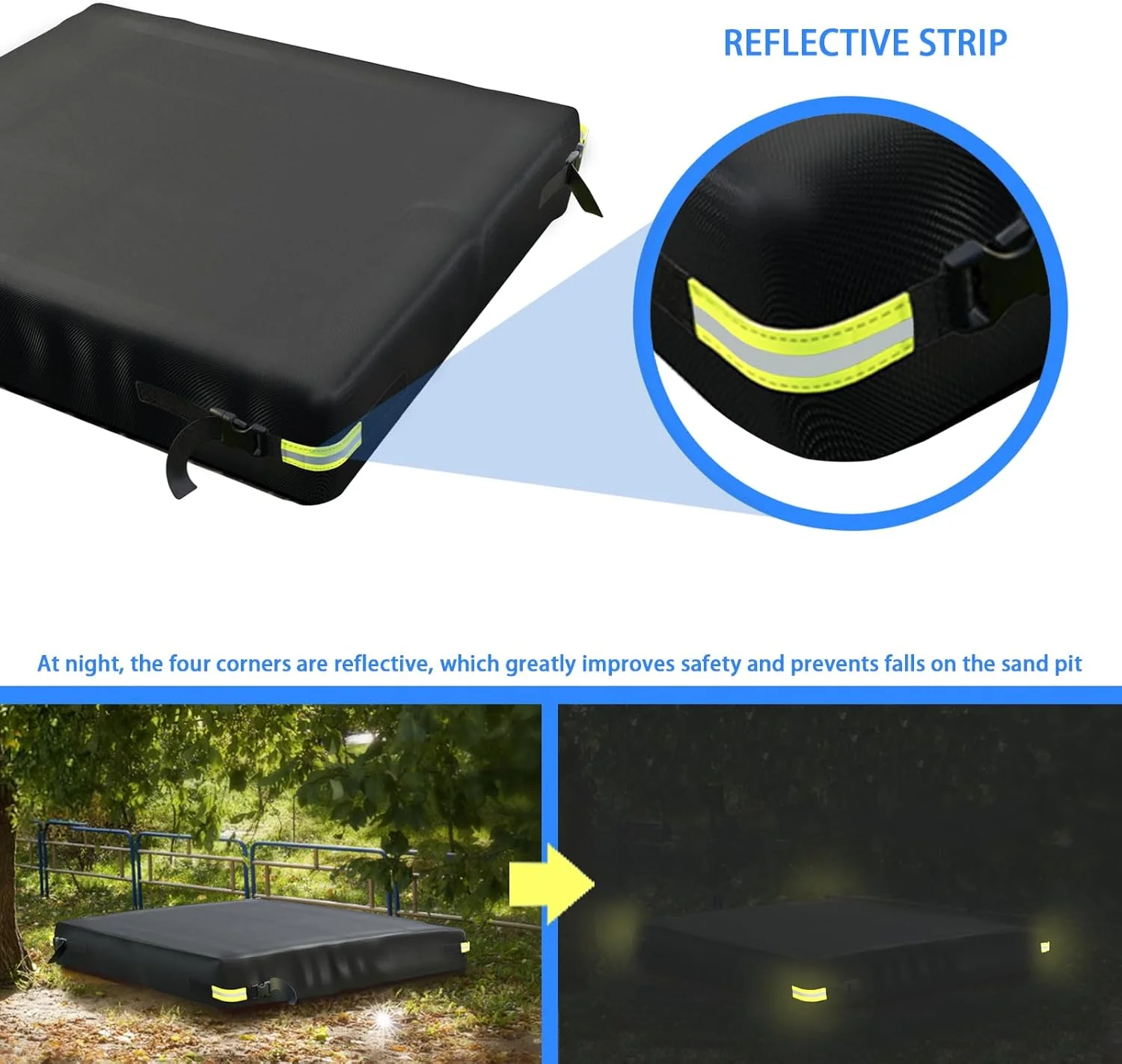 روکش جعبه شنی UQXSTAR ابعاد 185x185x20 سانتیمتر، دارای درپوش، ضدآب، ساخته شده از پارچه آکسفورد 600D با روکش PVC، مقاوم در برابر باران و اشعه ماوراء بنفش، مناسب برای استخر مربع شکل و محافظت از جعبه شنی و اسباببازیهای کودکان در فضای باز روکش جعبه شنی UQXSTAR ابعاد 185x185x20 سانتیمتر، دارای درپوش، ضدآب، ساخته شده از پارچه آکسفورد 600D با روکش PVC، مقاوم در برابر باران و اشعه ماوراء بنفش، مناسب برای استخر مربع شکل و محافظت از جعبه شنی و اسباببازیهای کودکان در فضای باز