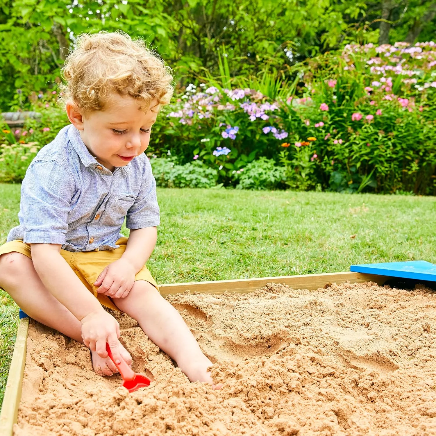 حوضچه شن چوبی TP Toys به همراه درب و آستر، حوضچه شن برای کودکان بالای 2 سال حوضچه شن چوبی TP Toys به همراه درب و آستر، حوضچه شن برای کودکان بالای 2 سال