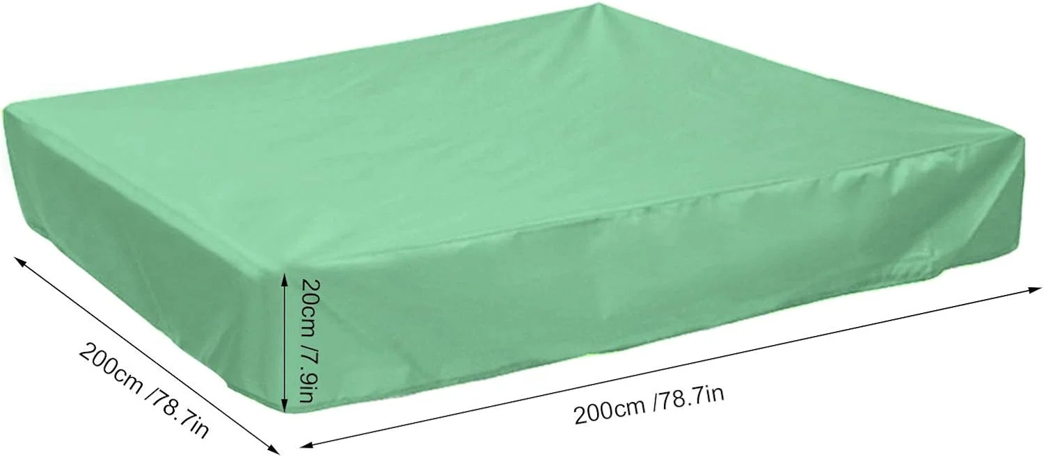 روکش استخر شنای مربعی ضد آب و محافظ جعبه شنی برای باغ و حیاط خلوت - مقاوم و ضد آفتاب (200 * 200 * 20 سانتی متر) روکش استخر شنای مربعی ضد آب و محافظ جعبه شنی برای باغ و حیاط خلوت - مقاوم و ضد آفتاب (200 * 200 * 20 سانتی متر)