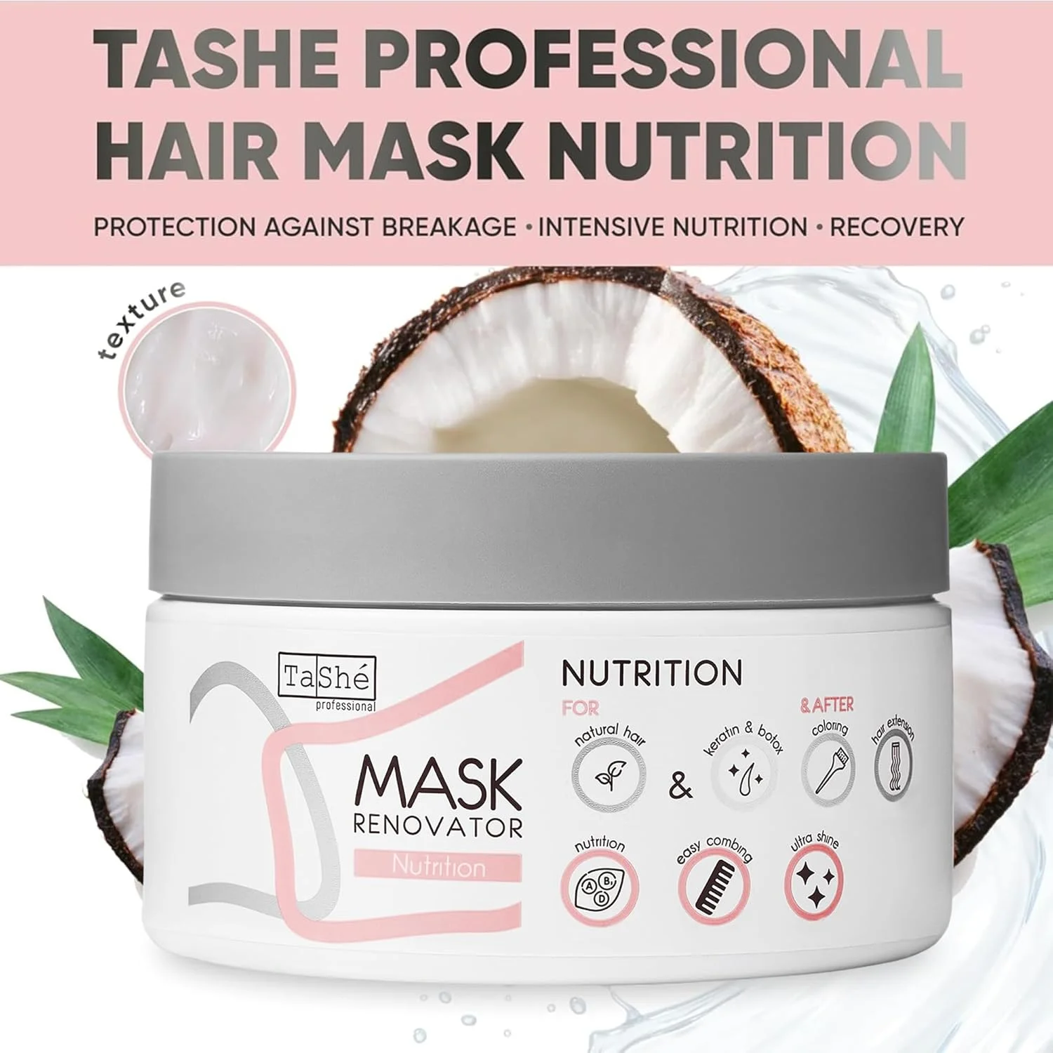 ماسک مو ترمیم کننده و مغذی فلاریو، 300 میلی لیتر، بدون سیلیکون، حاوی روغن آووکادو و نارگیل، برای موهای خشک و آسیب دیده، تغذیه عمیق و ترمیم مو