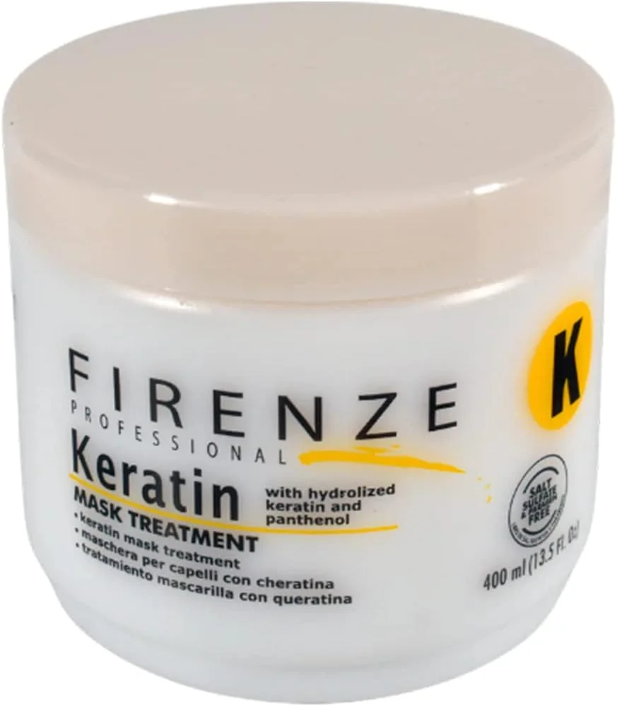 ماسک مو کراتین حرفه ای Firenze (بدون سولفات، نمک و پارابن) 400 میلی لیتر به همراه کیف هدیه قرمز رایگان
