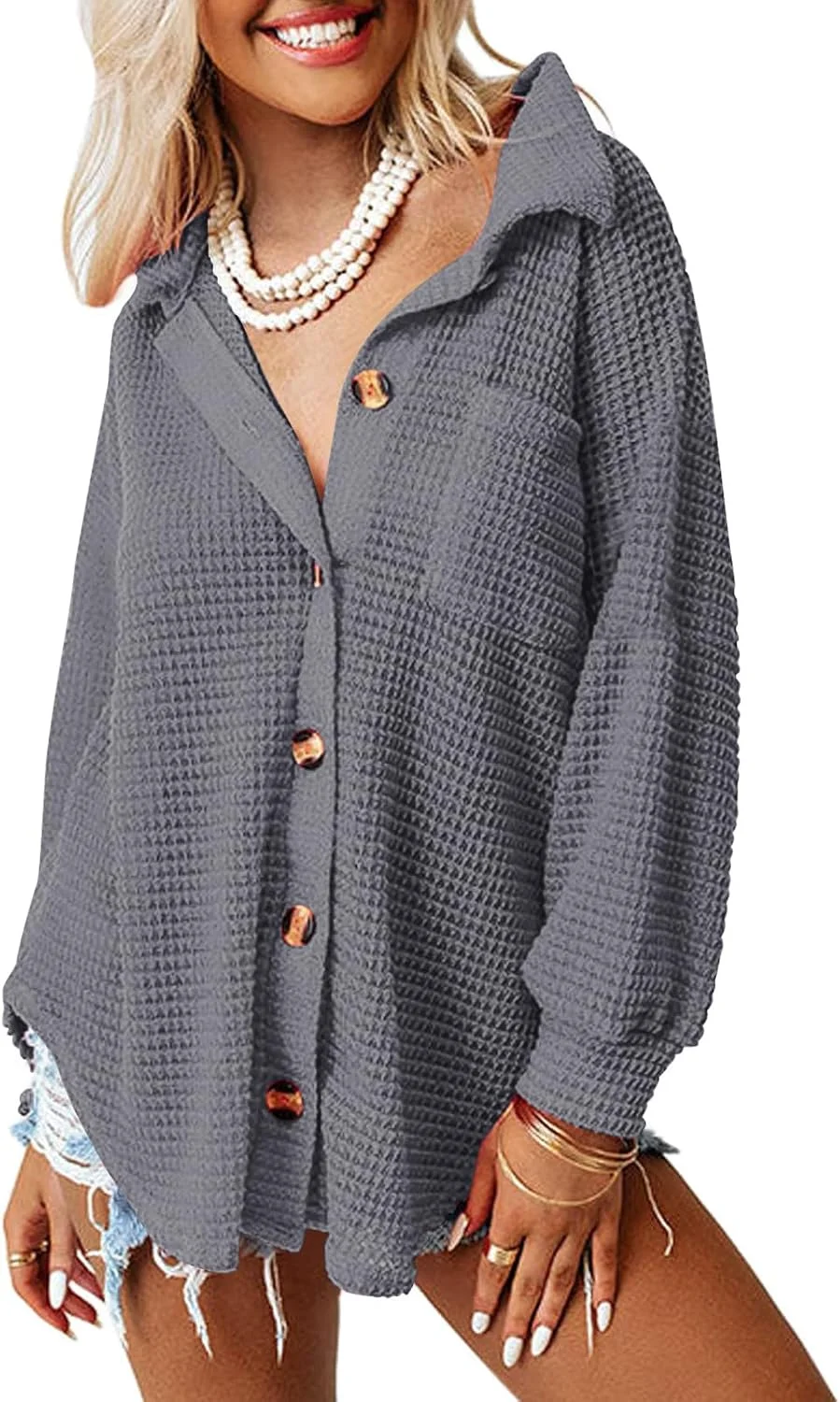 کت های زنانه آتومت، بافت وافل، ژاکت های غیر رسمی، پیراهن های فلانل دکمه دار، تاپ های مد روز، لباس های پاییزی 2023