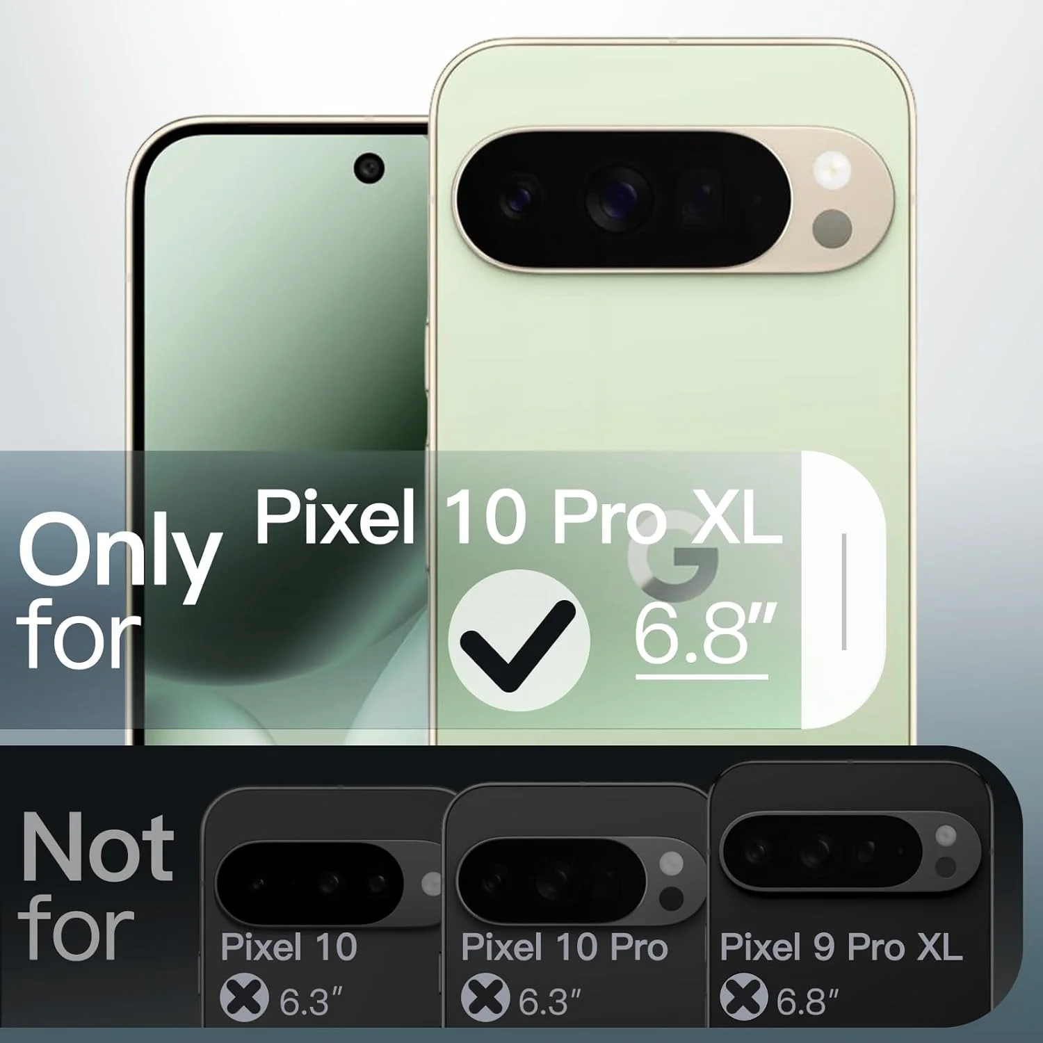 کاور آهنربایی JETech برای گوگل پیکسل 10 پرو XL 2025، سازگار با شارژر MagSafe و Pixelsnap، قاب گوشی ضد ضربه با پشت مات نیمه شفاف (یشمی)