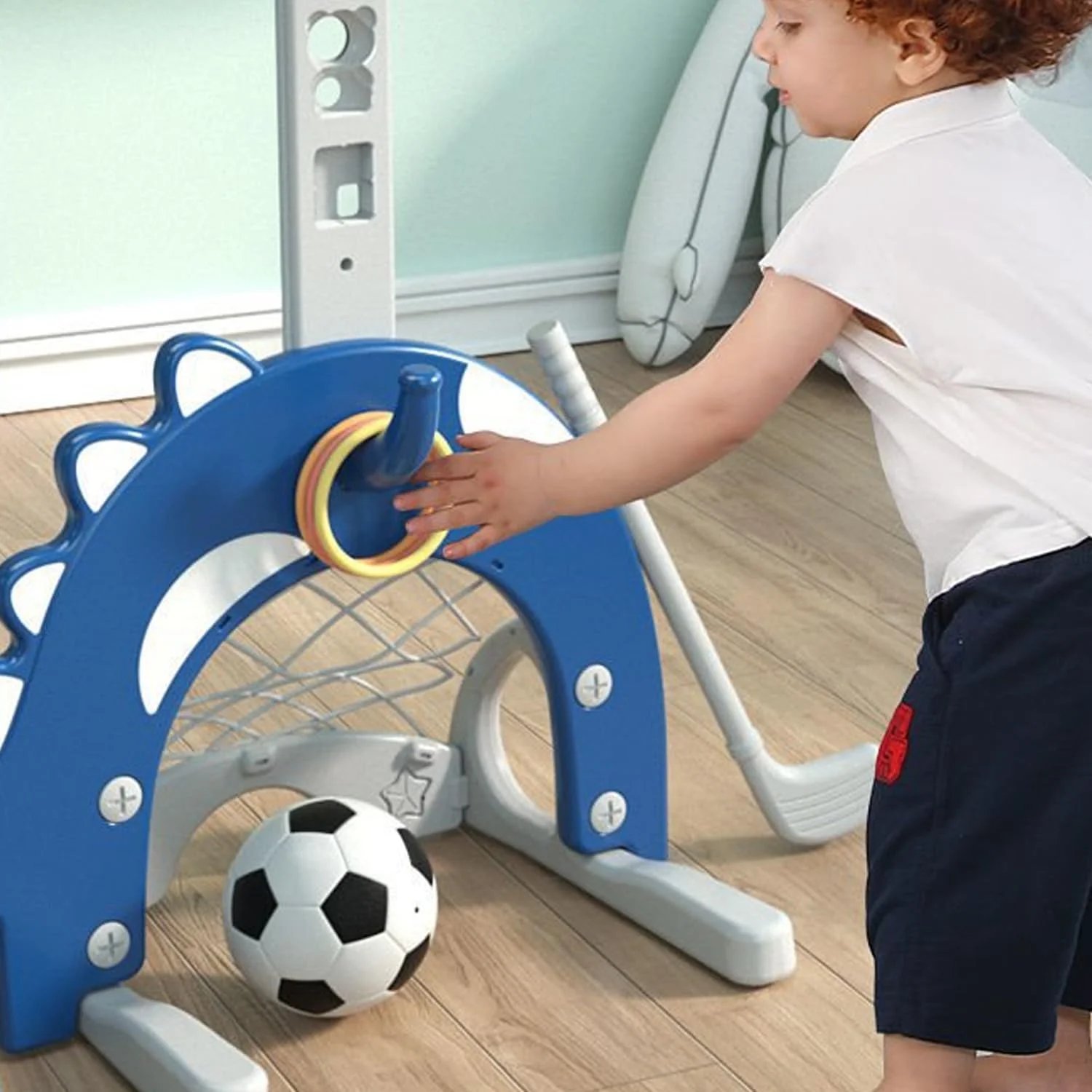 حلقه بسکتبال کودکان AquaFalcon، حلقه بسکتبال 4 در 1 با ارتفاع قابل تنظیم، دروازه فوتبال، گلف و پرتاب حلقه، مجموعه اسباب بازی مرکز فعالیت کودکان نوپا، هدیه ای برای ورزش های دختران و پسران در فضای داخلی و خارجی حلقه بسکتبال کودکان AquaFalcon، حلقه بسکتبال 4 در 1 با ارتفاع قابل تنظیم، دروازه فوتبال، گلف و پرتاب حلقه، مجموعه اسباب بازی مرکز فعالیت کودکان نوپا، هدیه ای برای ورزش های دختران و پسران در فضای داخلی و خارجی