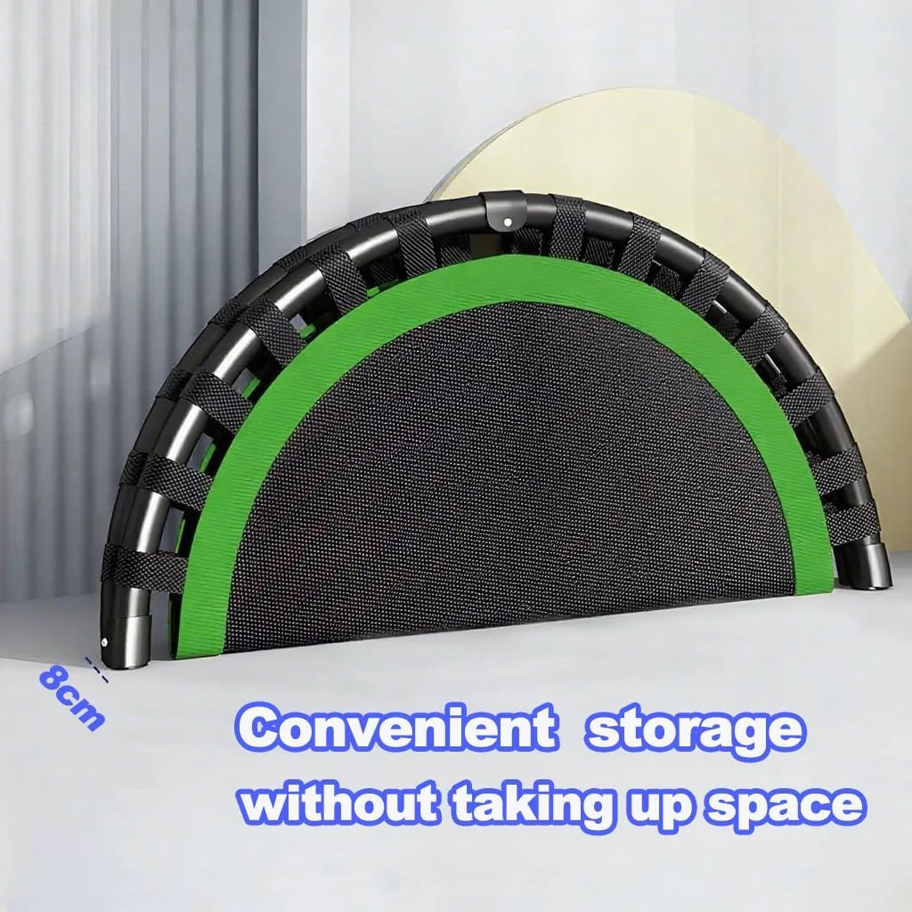 ترامپولین تاشو ANTOLE برای بزرگسالان و کودکان، تجهیزات ورزشی خانگی ریباندر 40 اینچی، ترامپولین ریباندر با نرده فومی با ارتفاع قابل تنظیم ترامپولین تاشو ANTOLE برای بزرگسالان و کودکان، تجهیزات ورزشی خانگی ریباندر 40 اینچی، ترامپولین ریباندر با نرده فومی با ارتفاع قابل تنظیم