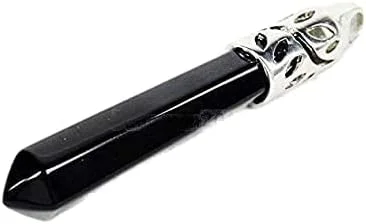 آویز سنگ اونیکس طبیعی 0042 ریکی چاکرا با گردنبند استیل