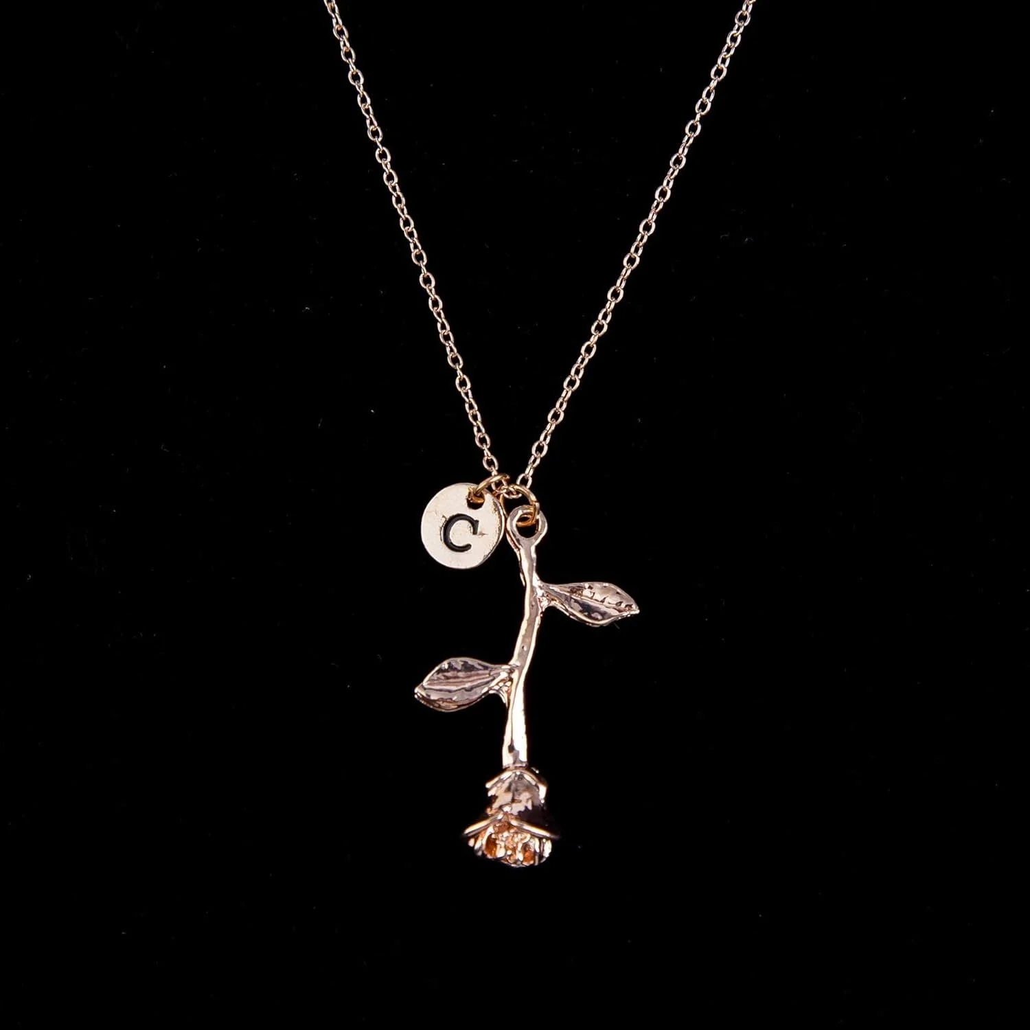 گردنبند آویز گل رز - طلایی رزگلد گردنبند آویز گل رز - طلایی رزگلد