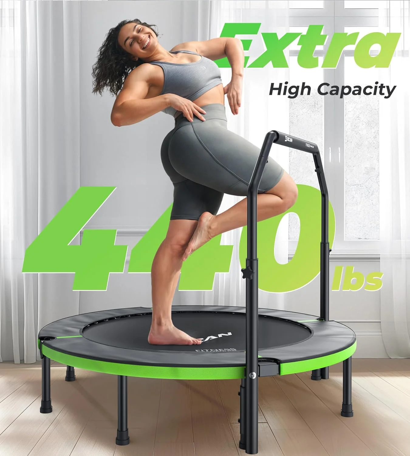 ترامپولین مینی تاشو BCAN در اندازه های 40 و 48 اینچ، ترامپولین ریباندر برای بزرگسالان، دسته فومی قابل تنظیم U/T شکل، ریباندر ورزشی برای کودکان و بزرگسالان، مناسب برای تمرینات داخل خانه و باغ، حداکثر تحمل وزن 150 و 200 کیلوگرم ترامپولین مینی تاشو BCAN در اندازه های 40 و 48 اینچ، ترامپولین ریباندر برای بزرگسالان، دسته فومی قابل تنظیم U/T شکل، ریباندر ورزشی برای کودکان و بزرگسالان، مناسب برای تمرینات داخل خانه و باغ، حداکثر تحمل وزن 150 و 200 کیلوگرم