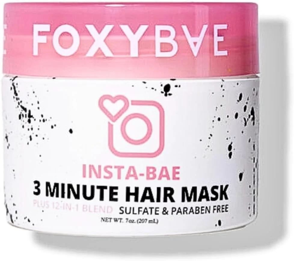 ماسک موی 3 دقیقه ای فاکسی بی برای موهای خشک و آسیب دیده و رشد مو - نرم کننده عمیق و ماسک موی آبرسان اینستا-بی با بیوتین - درمان مرطوب کننده و حالت دهنده مو برای انواع مو (200 گرم)