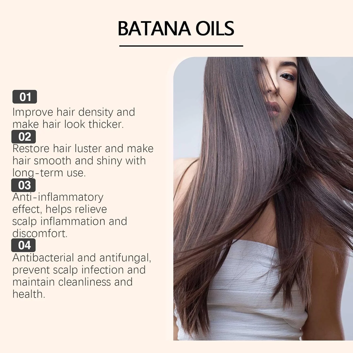 روغن باتانا 120 گرمی برای ماسک مو، ترمیم مو و پوست آسیب دیده، رشد موی سالم تر، ماسک درمانی مغذی مو برای موهای خشک و وز، ماسک موی نرم و براق