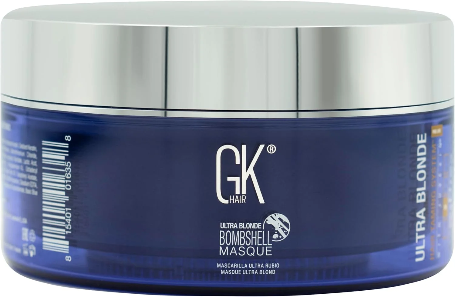 ماسک مو جی کی هیر گلوبال کراتین Ultra Blonde Bombshell (200 گرم) رنگدانه‌های رنگساژ موی نیمه دائمی و ماندگار، مرطوب کننده، حالت دهنده و رنگ کننده مناسب انواع مو، زنانه و مردانه