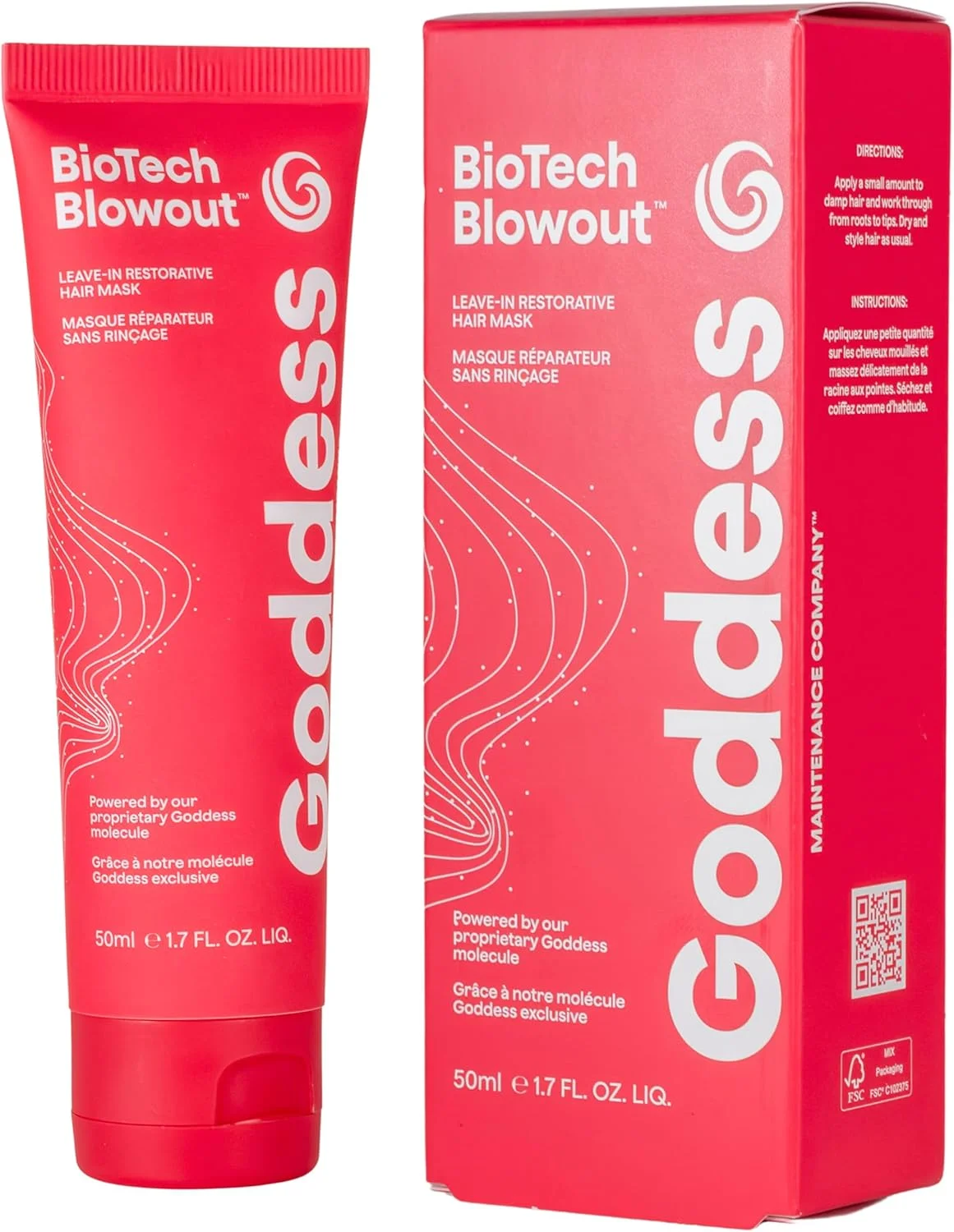 ماسک موی بدون آبکشی بایوتک گادِس - محافظت در برابر حرارت تا 230 درجه سانتیگراد، مراقبت ضد وز، درمان تقویتی با پروتئین برای حجم، درخشندگی و ترمیم، 50 میلی لیتر