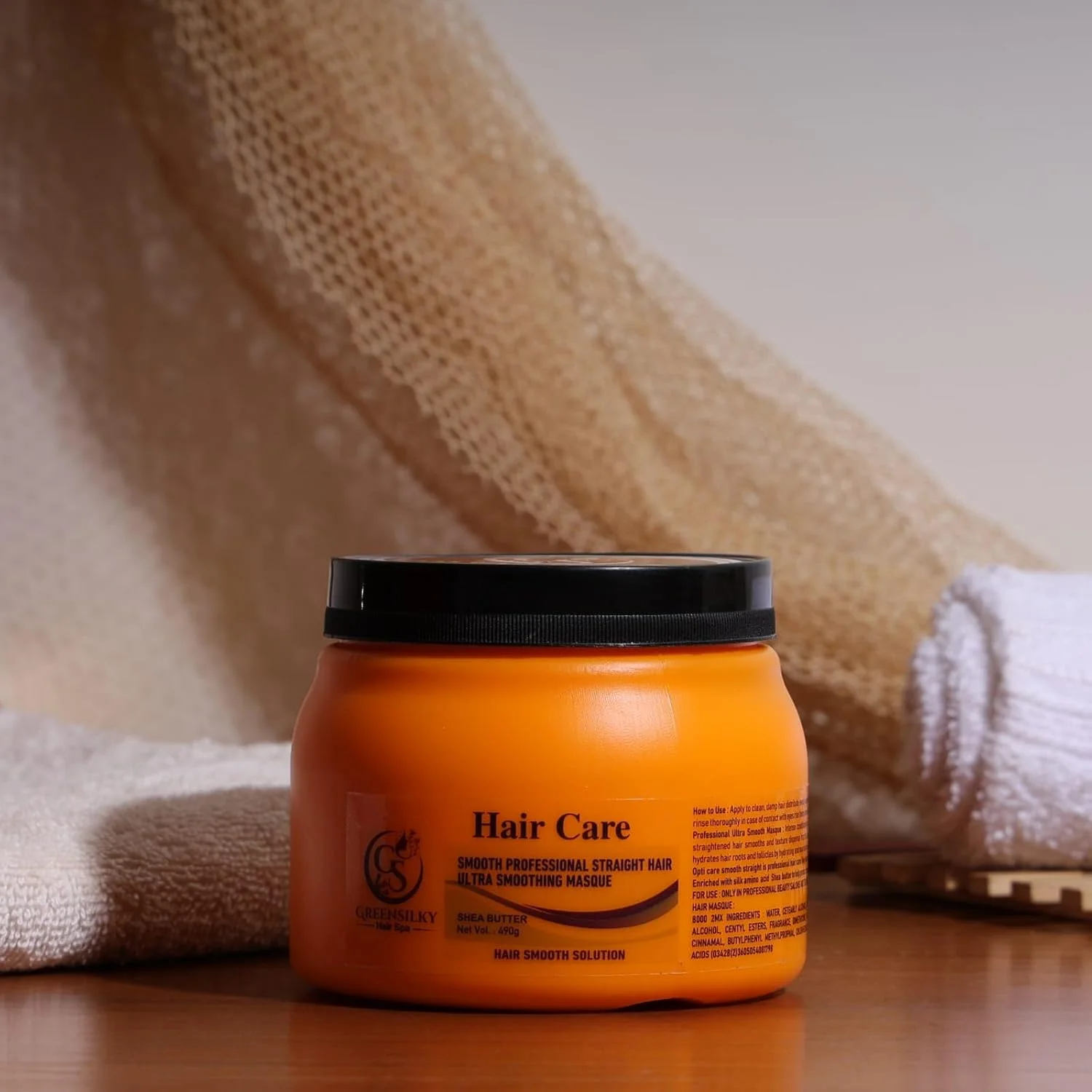 ماسک فوق العاده صاف کننده و حرفه ای موهای صاف اپتی کر حاوی شی باتر برای ترمیم شدید موهای آسیب دیده، بسته 1 عددی (نارنجی)