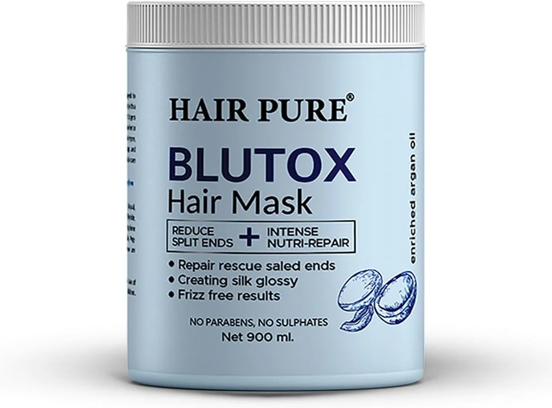 ماسک موی بلوتاکس | ترمیم پیشرفته موخوره و درمان تغذیه ای شدید | تقویت و احیای موهای خشک و آسیب دیده | غنی شده با پروتئین ها و ویتامین ها | فاقد سولفات و پارابن - 900 میلی لیتر